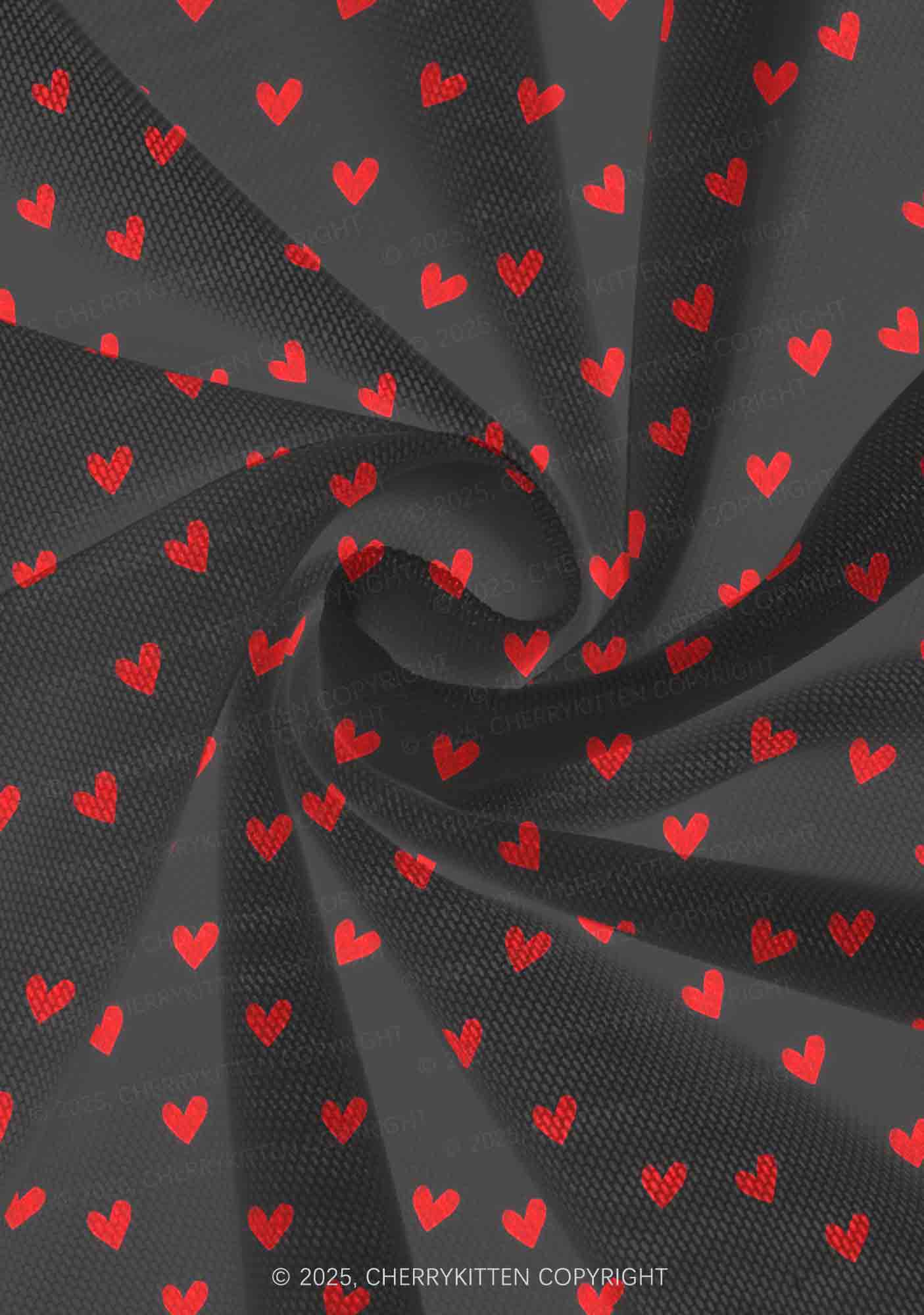 Hearts Fly Valentine's Day Y2K Print Mini Layered Skirt Cherrykitten