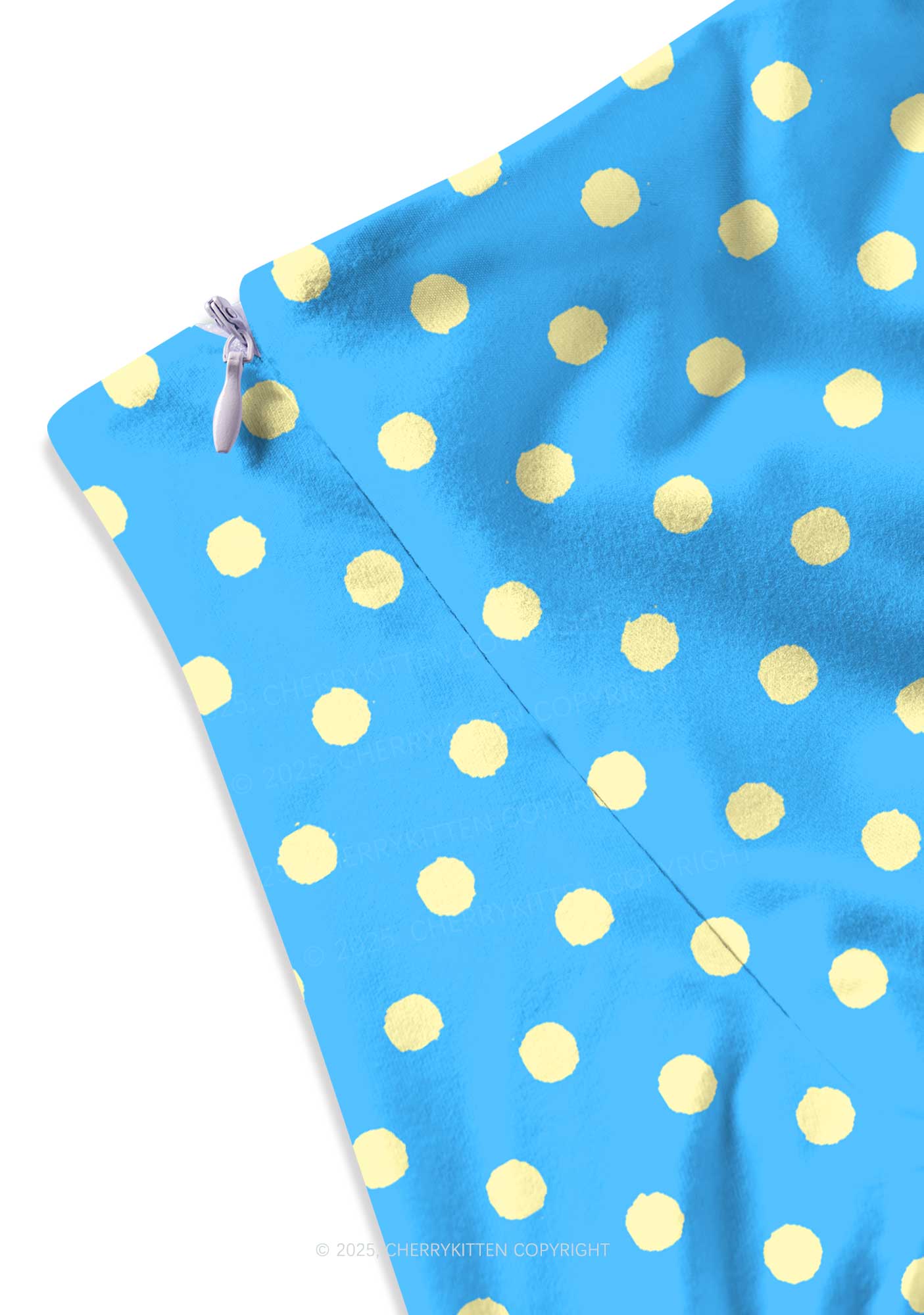 Yellow Polka Dots Freak Y2K Print Mini Skirt Cherrykitten