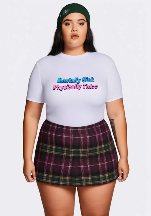 Curvy Mentally Sick Physically Thicc Baby Tee