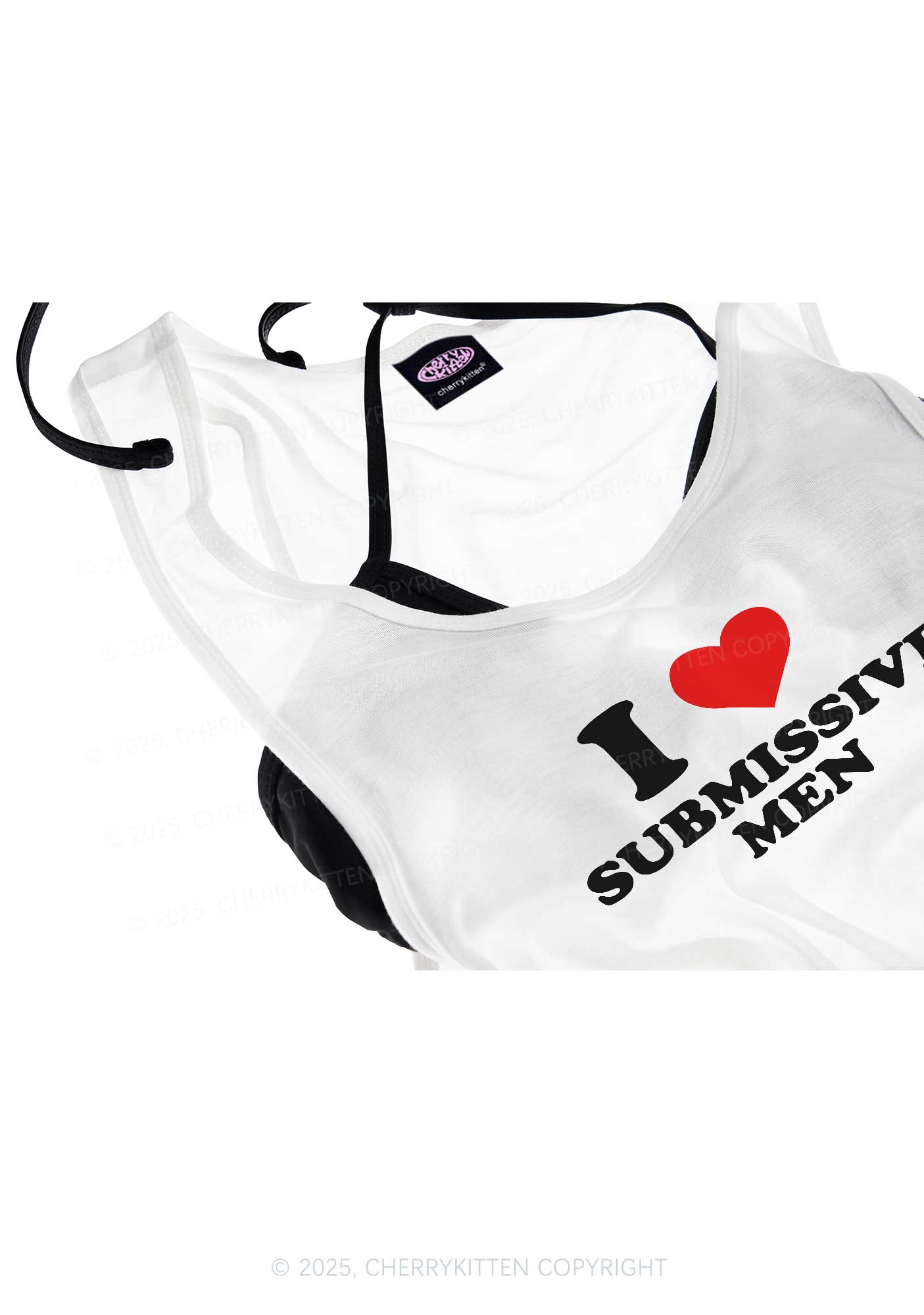 I Love S Men Y2K Sheer Boyfriend Tank Cherrykitten