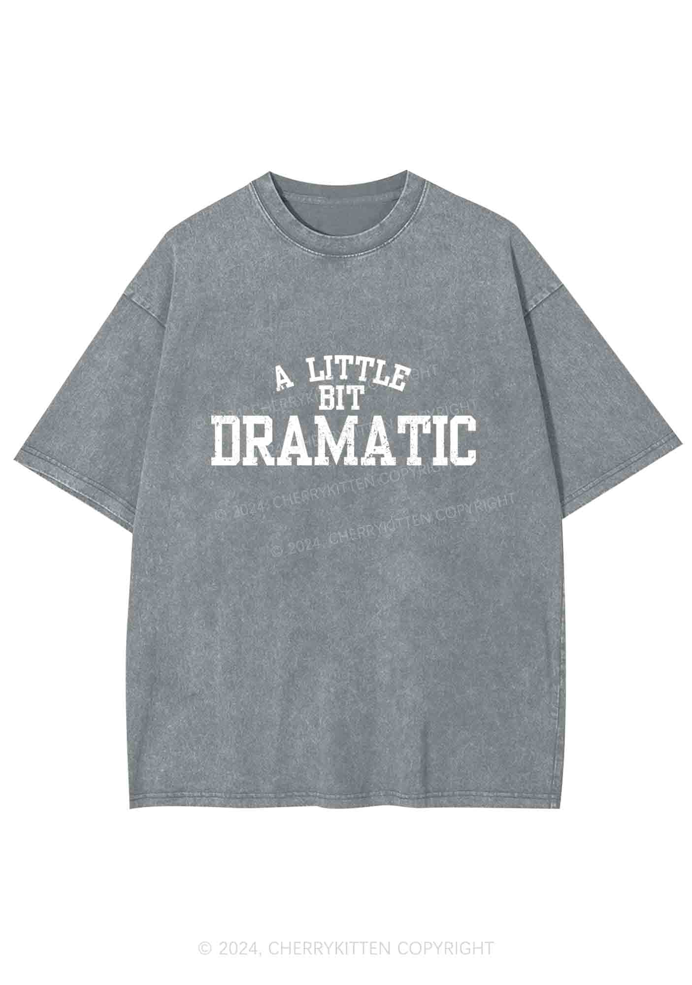 A Little Bit Dramatic Y2K Washed Tee Cherrykitten