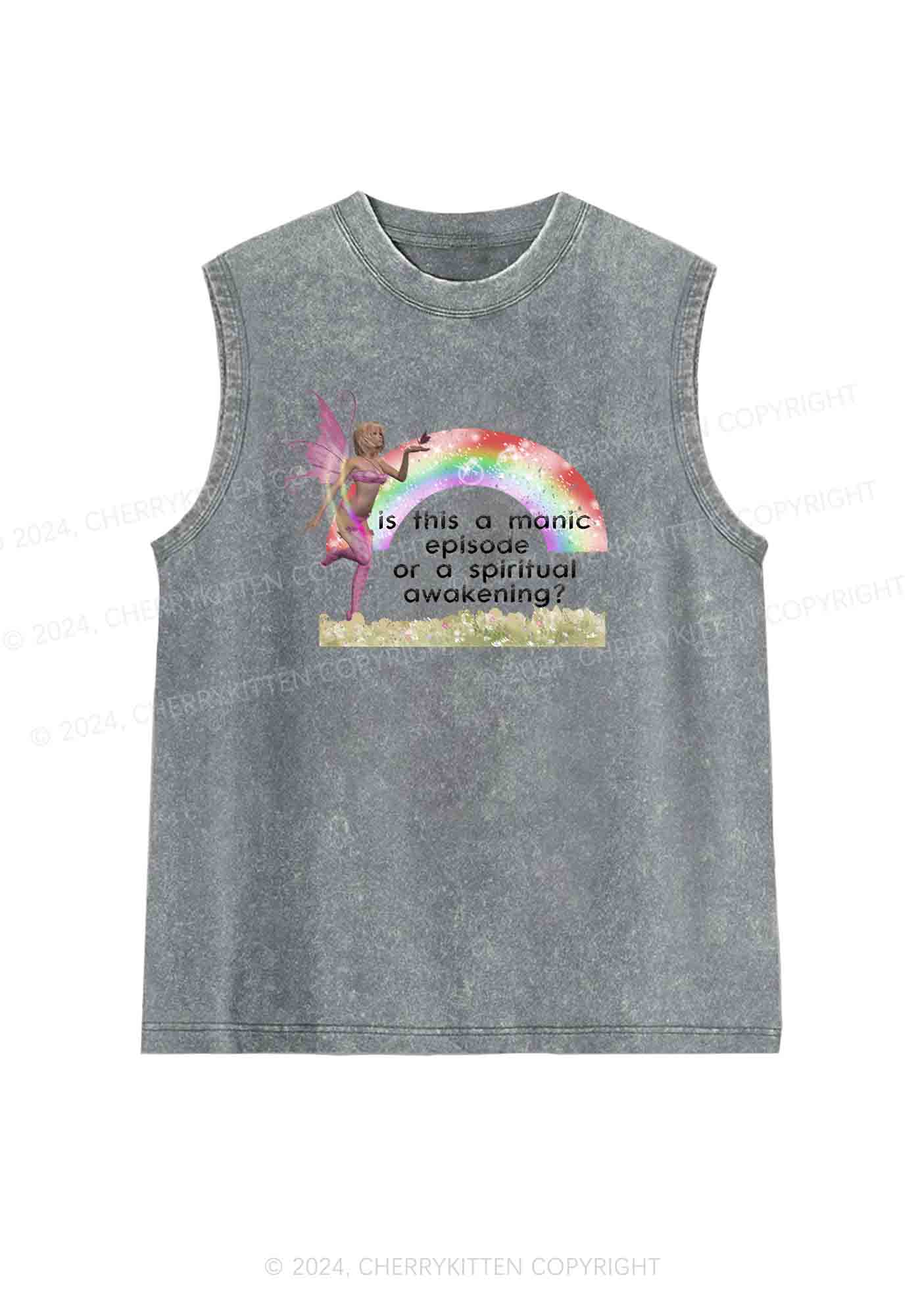 A Manic Episode Y2K Washed Tank Cherrykitten