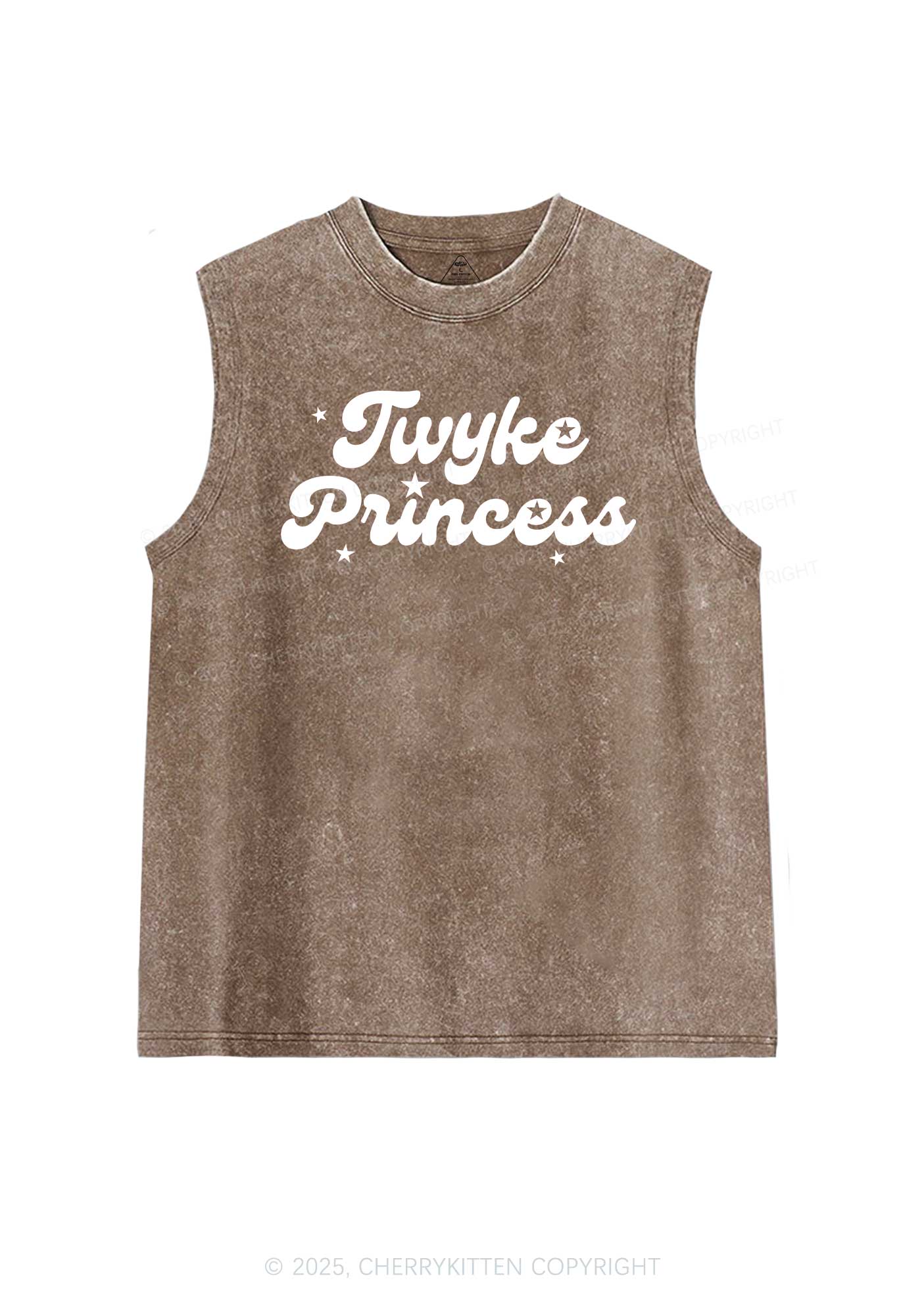 Twyke Princess Pride Y2K Washed Muscle Tank Cherrykitten