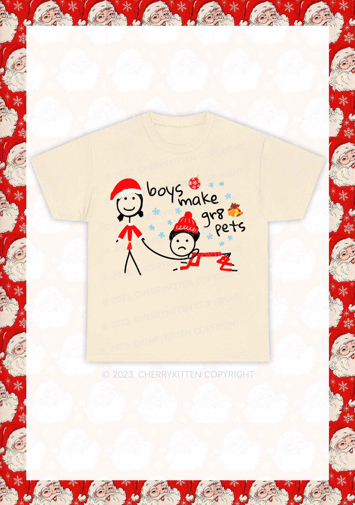 Boys Make Gr8 Pets Christmas Y2K Chunky Shirt Cherrykitten