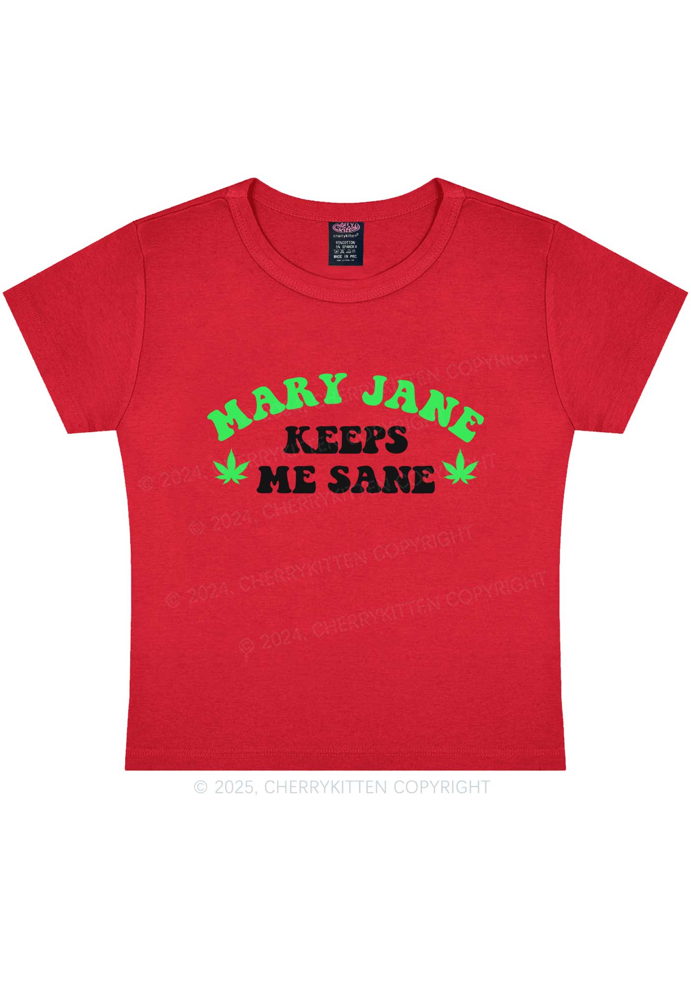 Keeps Me Sane Y2K Baby Tee Cherrykitten