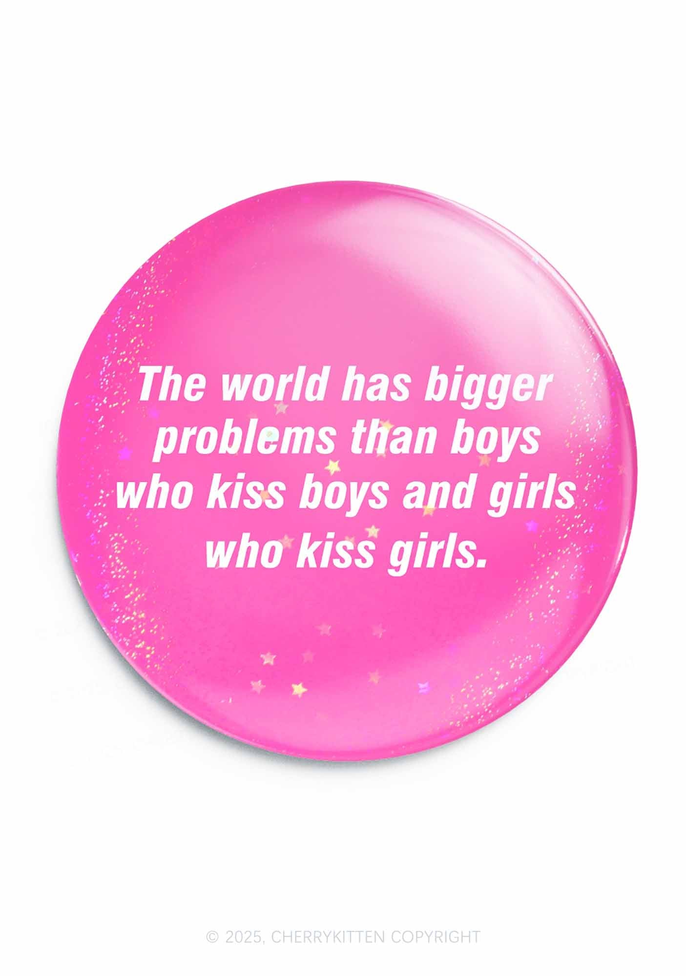 Who Kiss Girls Pride 1Pc Y2K Pin Badge Cherrykitten