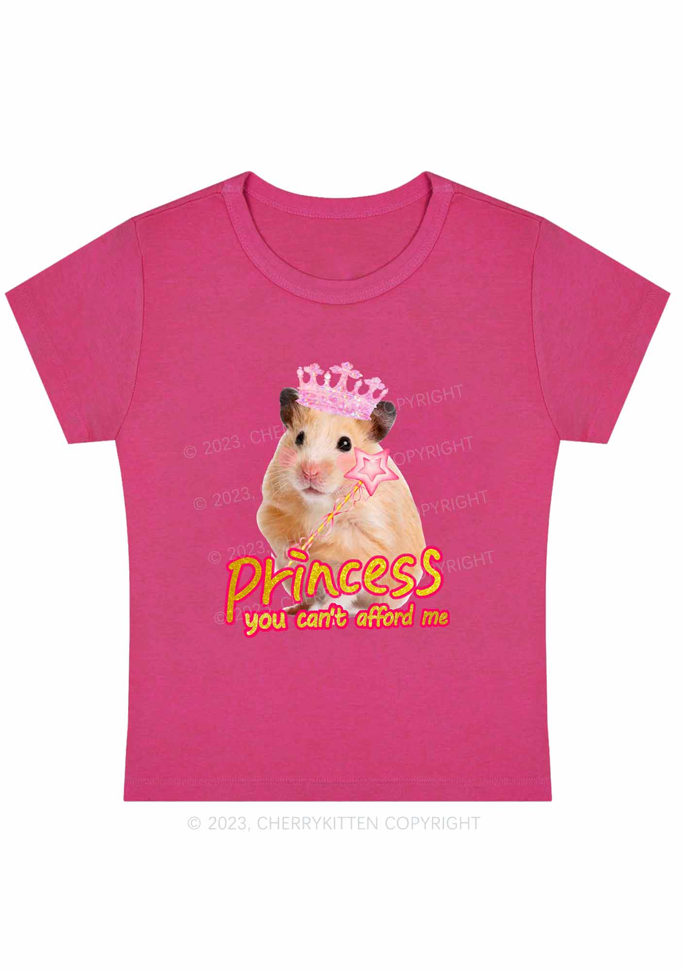 Curvy Princess You Can't Afford Me Y2K Baby Tee Cherrykitten