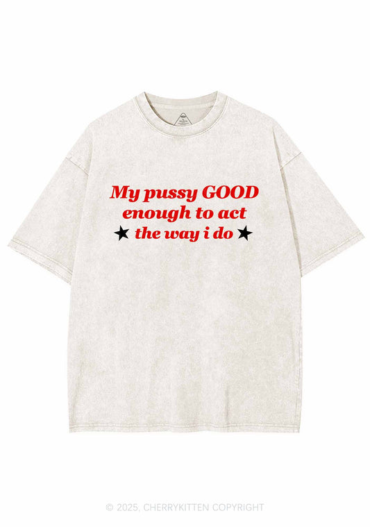 Good Enough To Act Y2K Shirts Washed Tee Cherrykitten