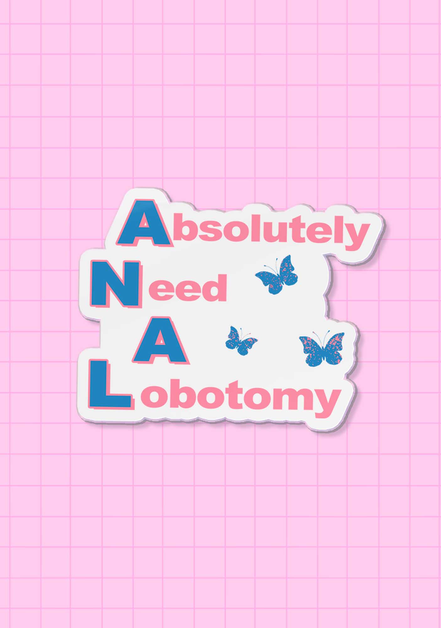 Absolutely Need A Lobotomy 1Pc Y2K Pin Cherrykitten