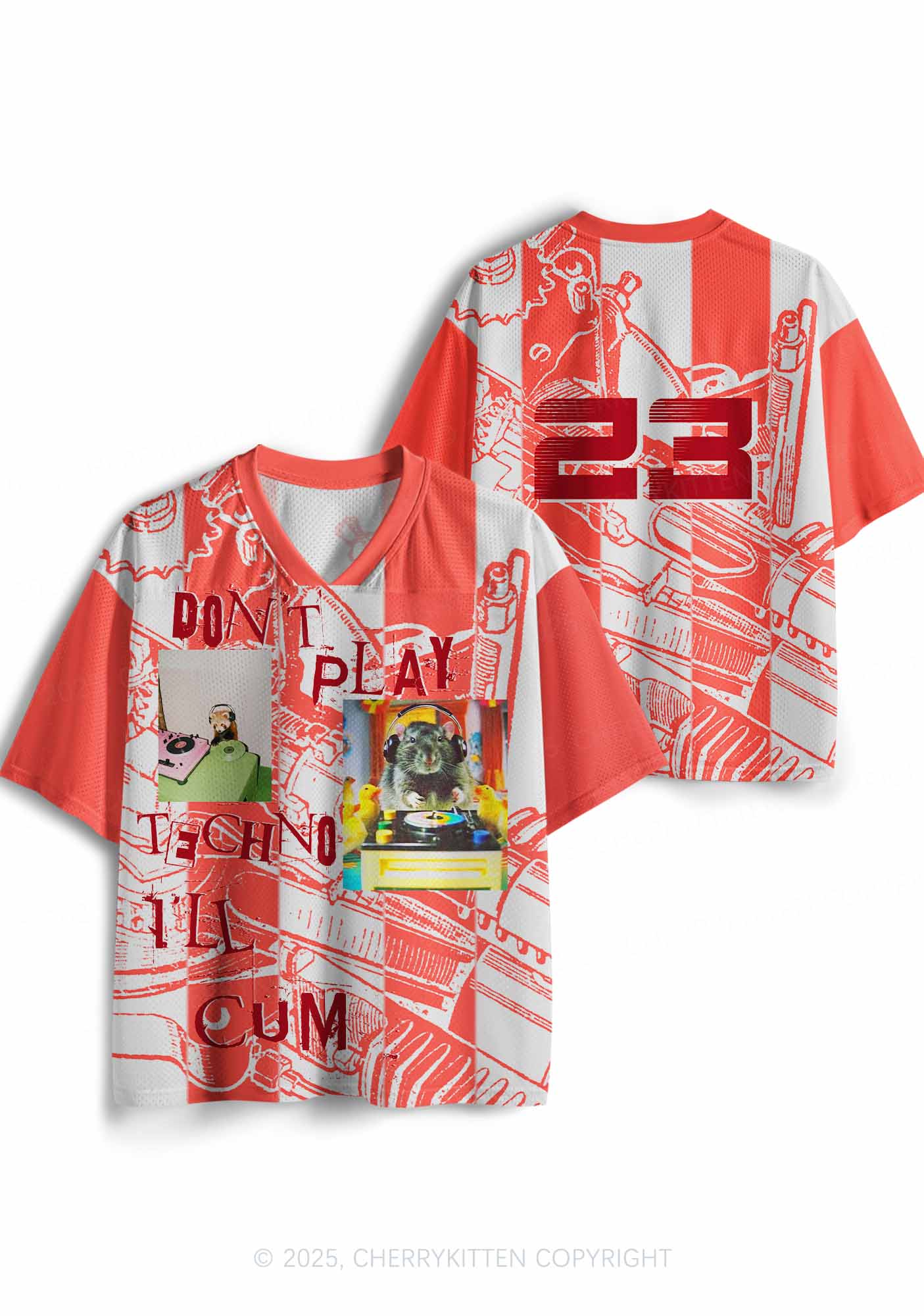 Custom Dont Play Techno Y2K Sport Jersey Shirts Cherrykitten