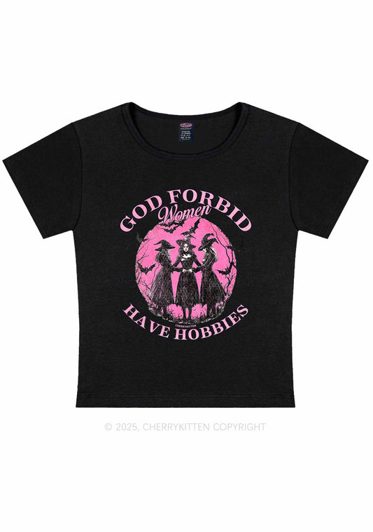 Halloween God Forbid Women Hobbies Y2K Baby Tee Cherrykitten