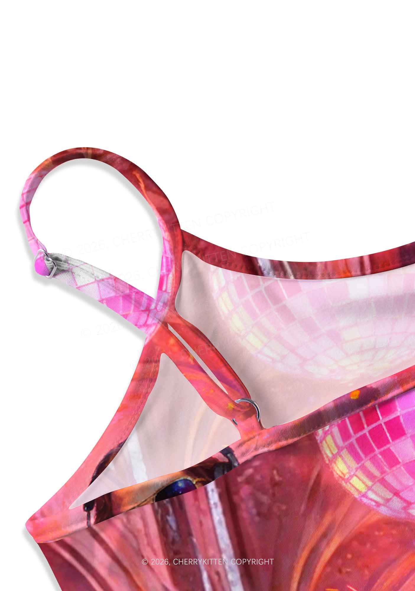 Disco Jesus DJ Y2K Print Cami Crop Top Cherrykitten