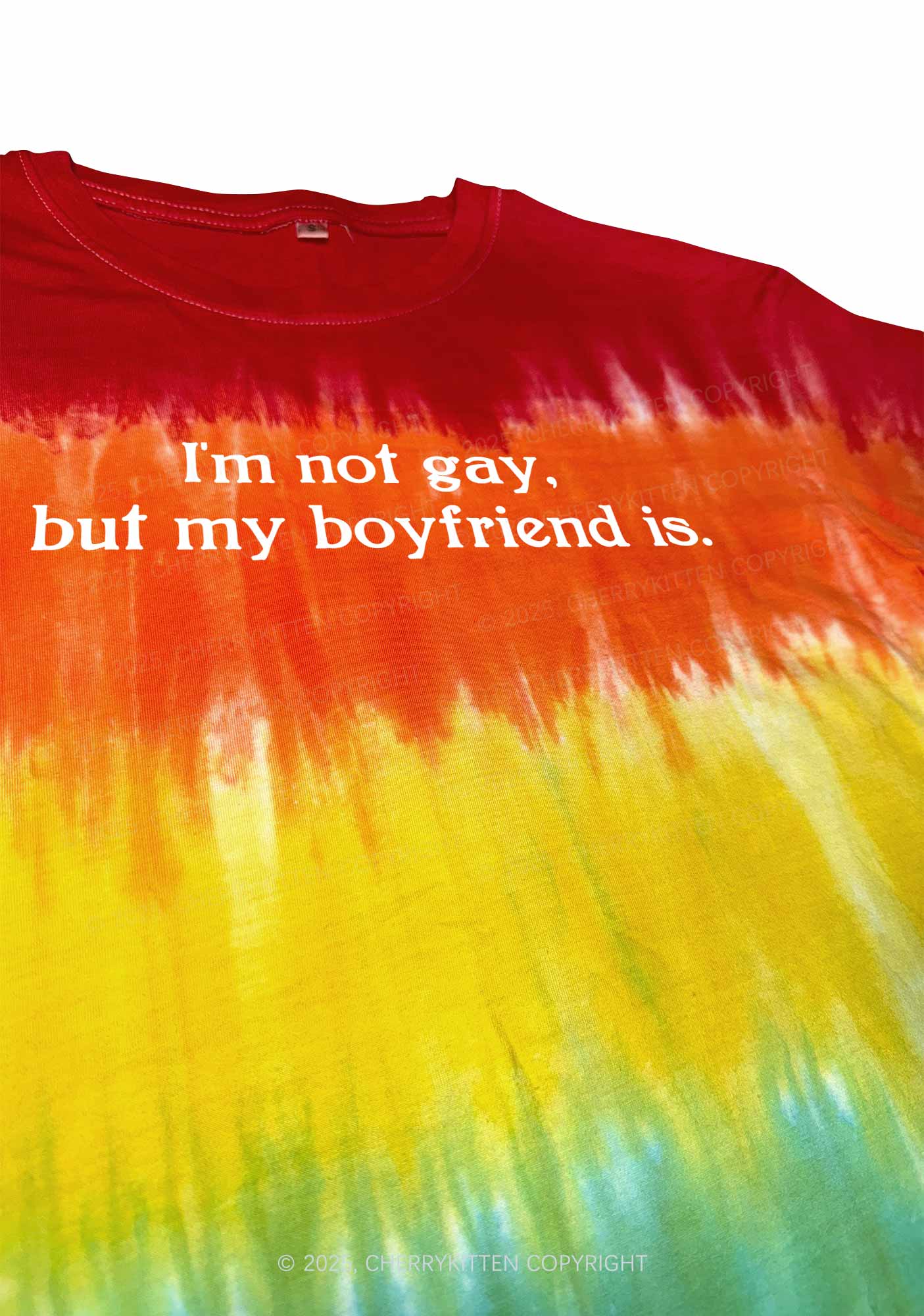 My BF Is Gay Pride Y2K Tie Dye Shirts Cherrykitten