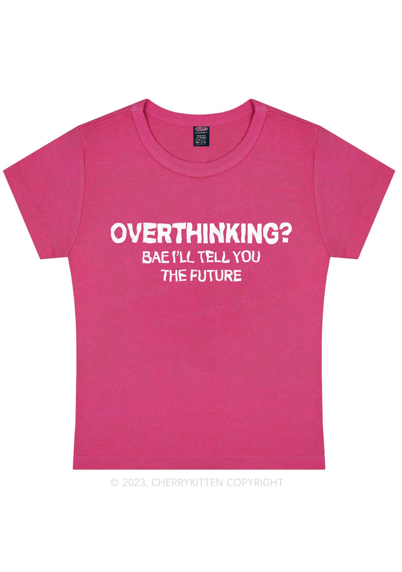 Overthinking Future Y2K Baby Tee Cherrykitten