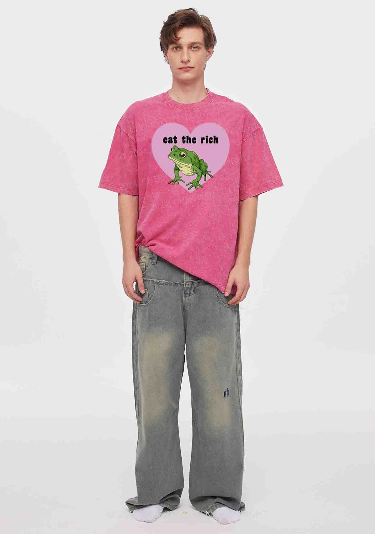 Eat The Rich Frog Y2K Washed Tee Cherrykitten