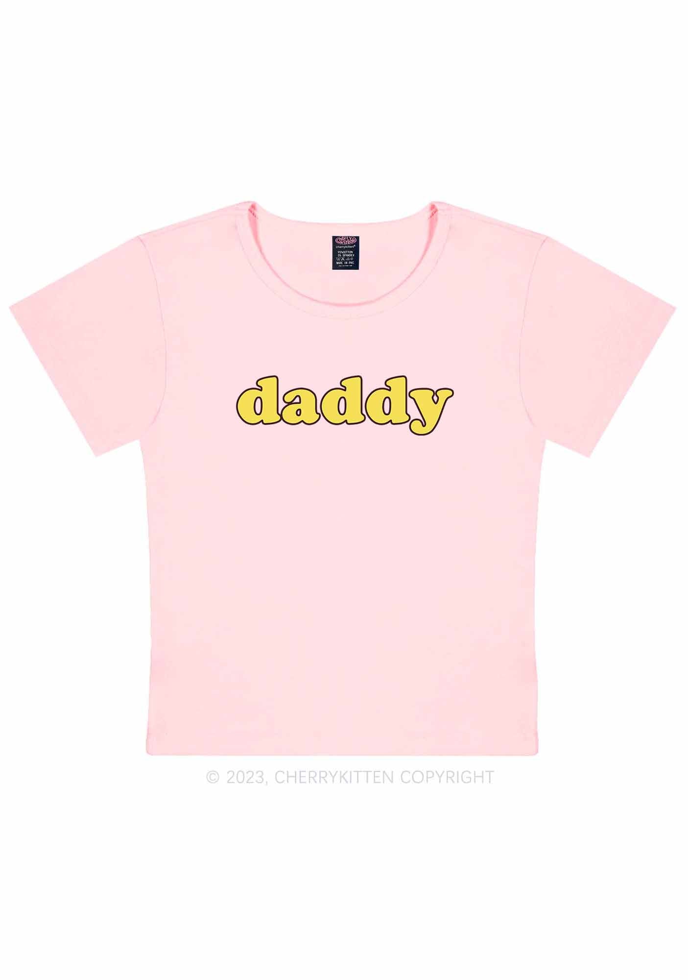 Just Daddy Y2K Baby Tee Cherrykitten
