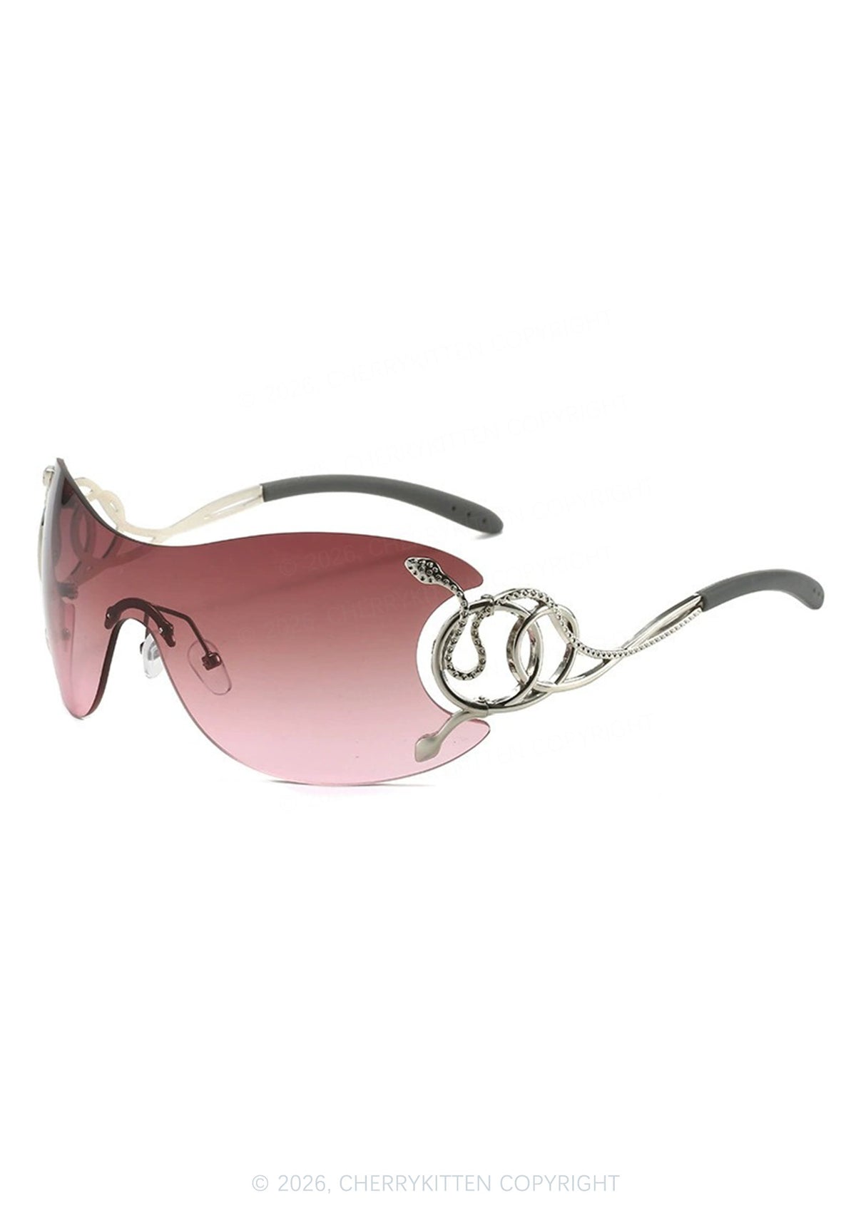 Snake Rimless Y2K Sunglasses Cherrykitten