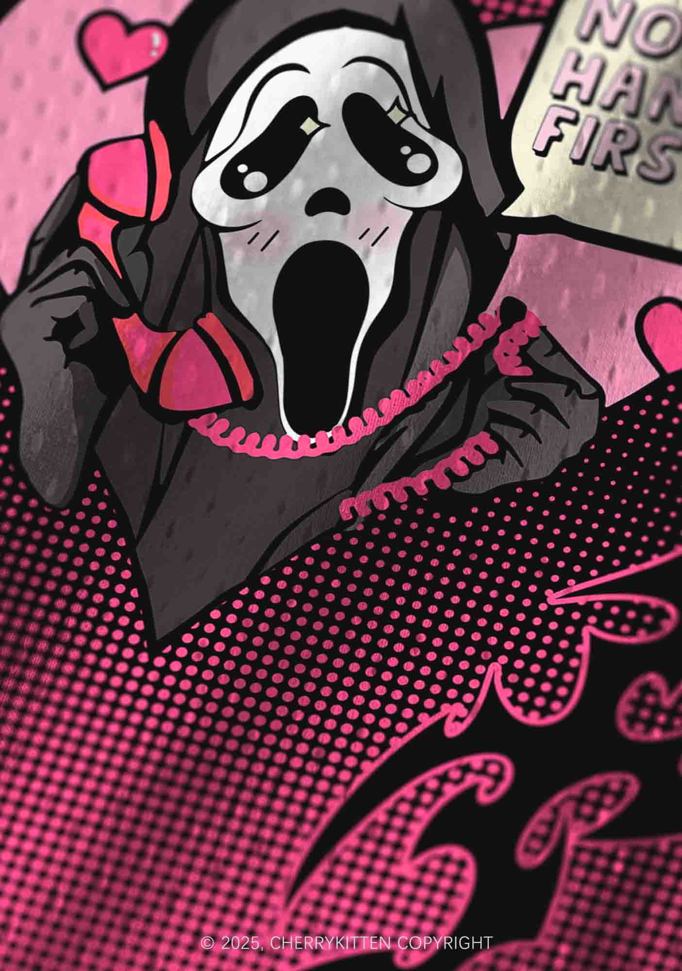 Halloween Custom Pink Horror Hang Up Heart Y2K Sport Jersey Tank Cherrykitten