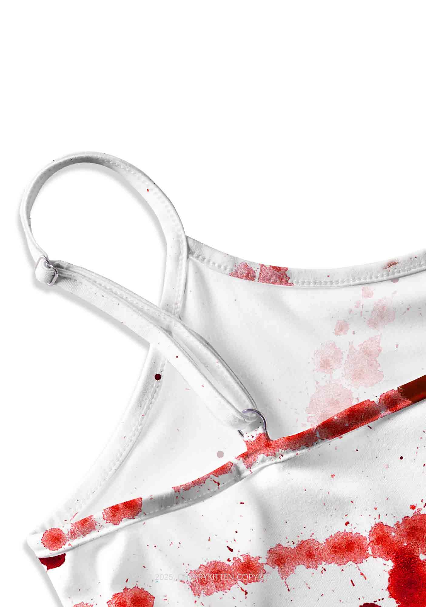 Halloween Bloody Ghost Y2K Print Slip Dress Cherrykitten