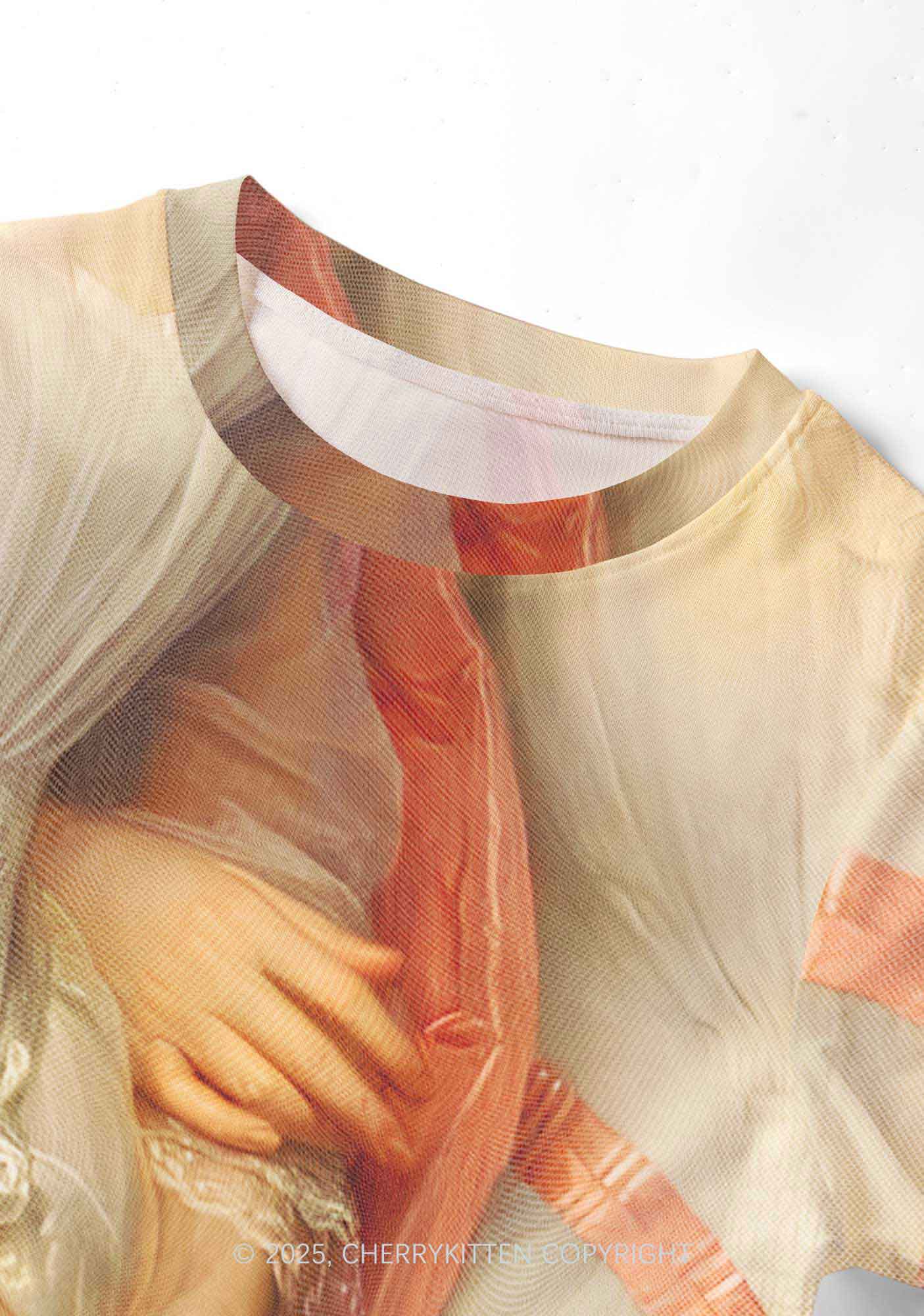 Sapphic Hands Pride Y2K Mesh Crop Top Cherrykitten