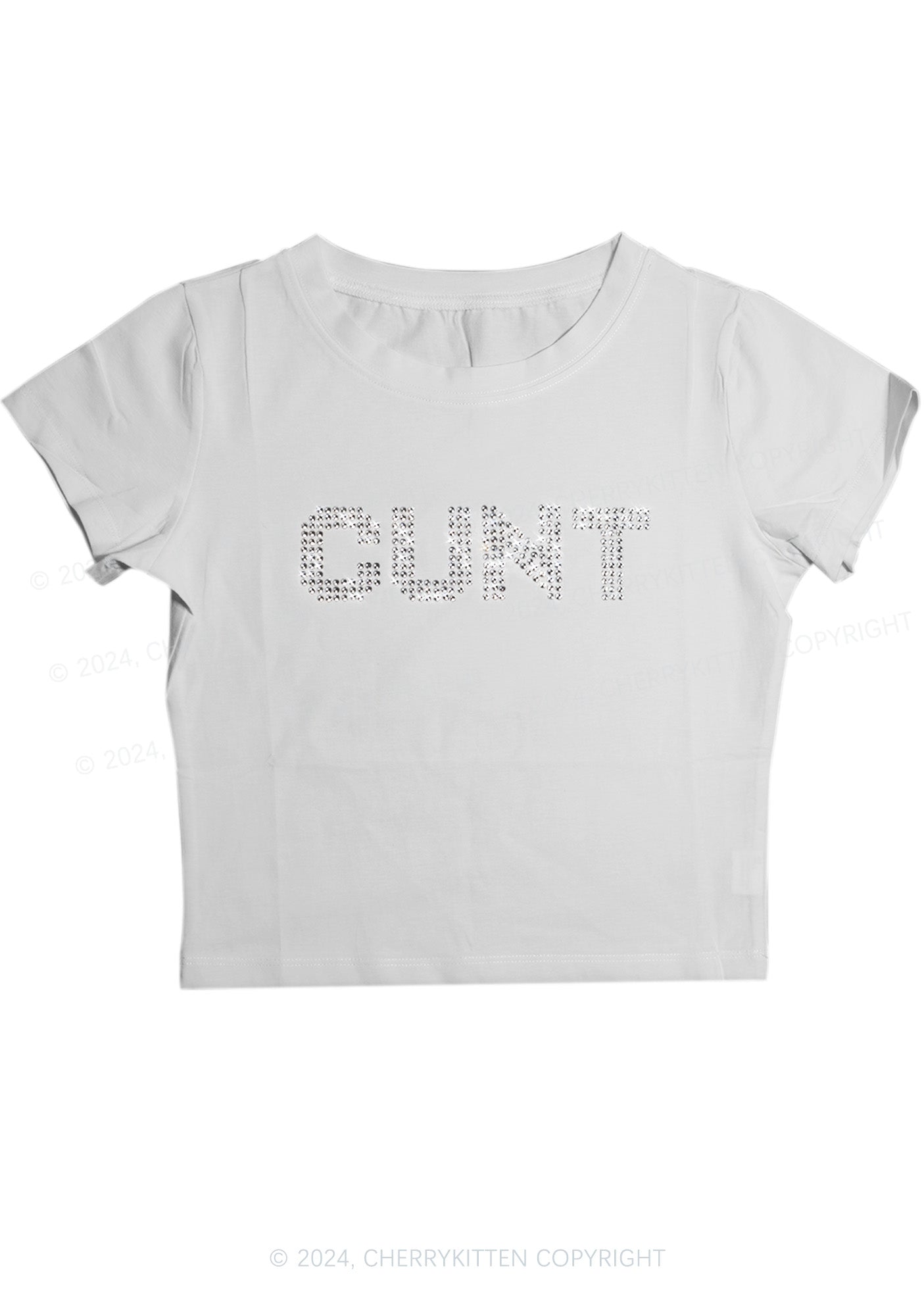 Curvy Rhinestone Cxxt Y2K Baby Tee Cherrykitten