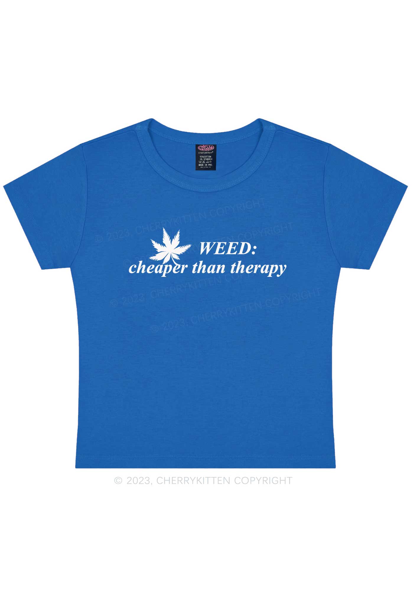 Cheaper Than Therapy Y2K Baby Tee Cherrykitten