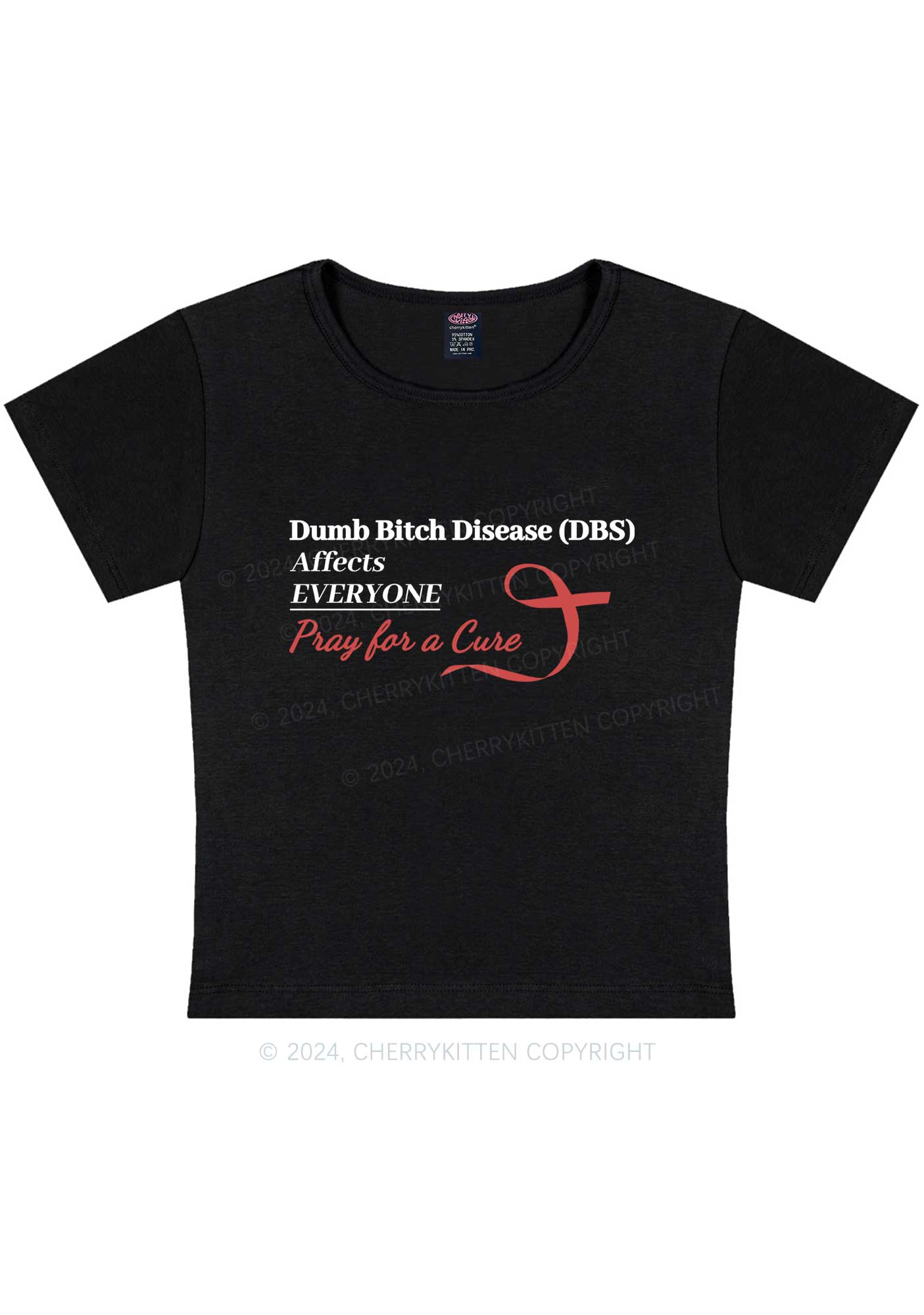 Curvy DBS Affects Everyone Y2K Baby Tee Cherrykitten