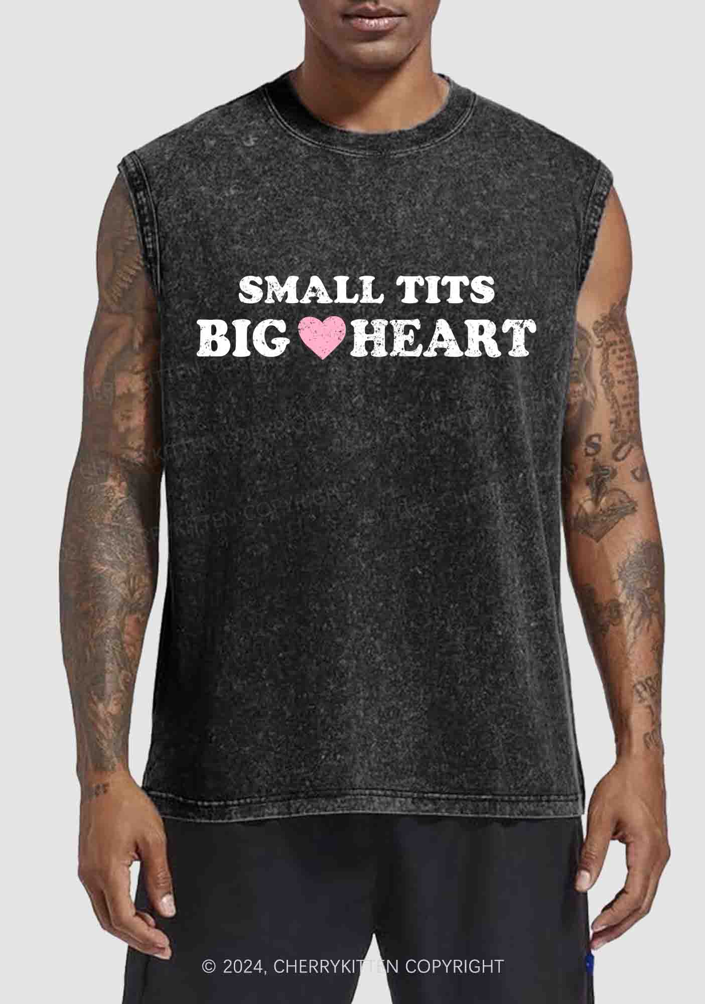 Small But Big Heart Y2K Washed Tank Cherrykitten