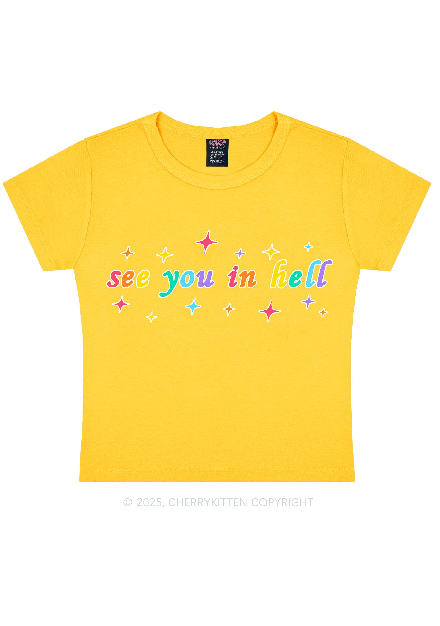 See You In Hell Pride Y2K Baby Tee Cherrykitten