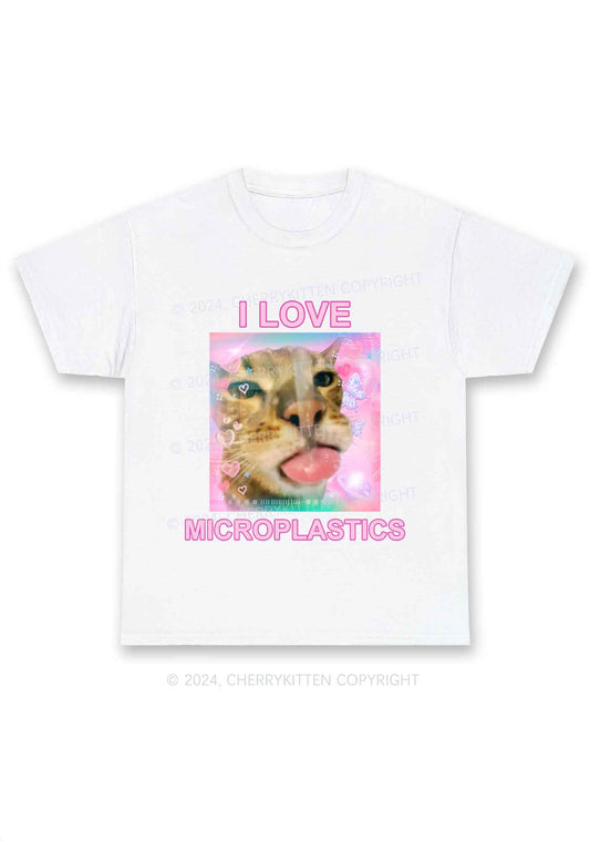 I Love Microplastics Y2K Chunky Shirt Cherrykitten