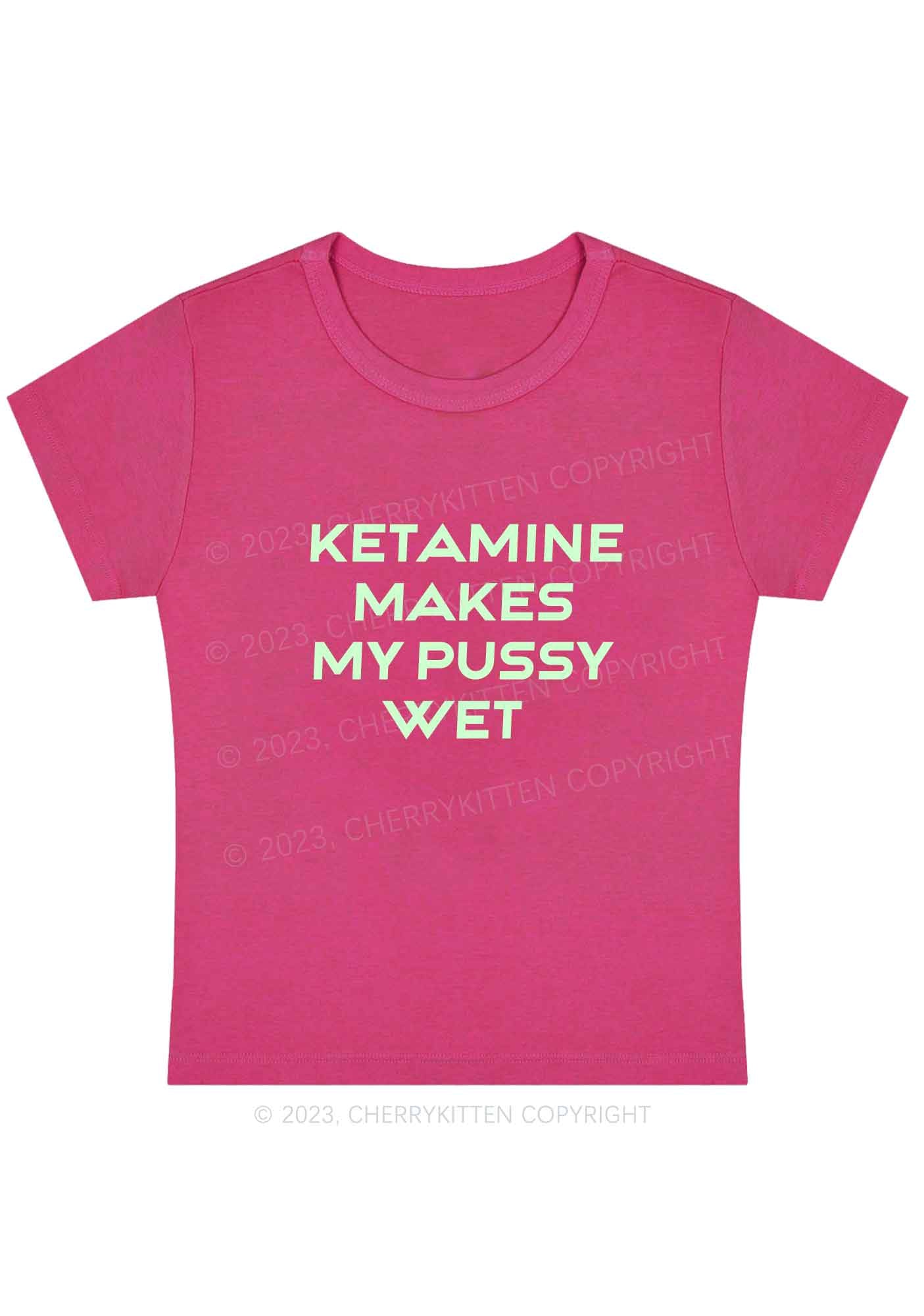 K Makes My Puxxy Wet Y2K Baby Tee Cherrykitten