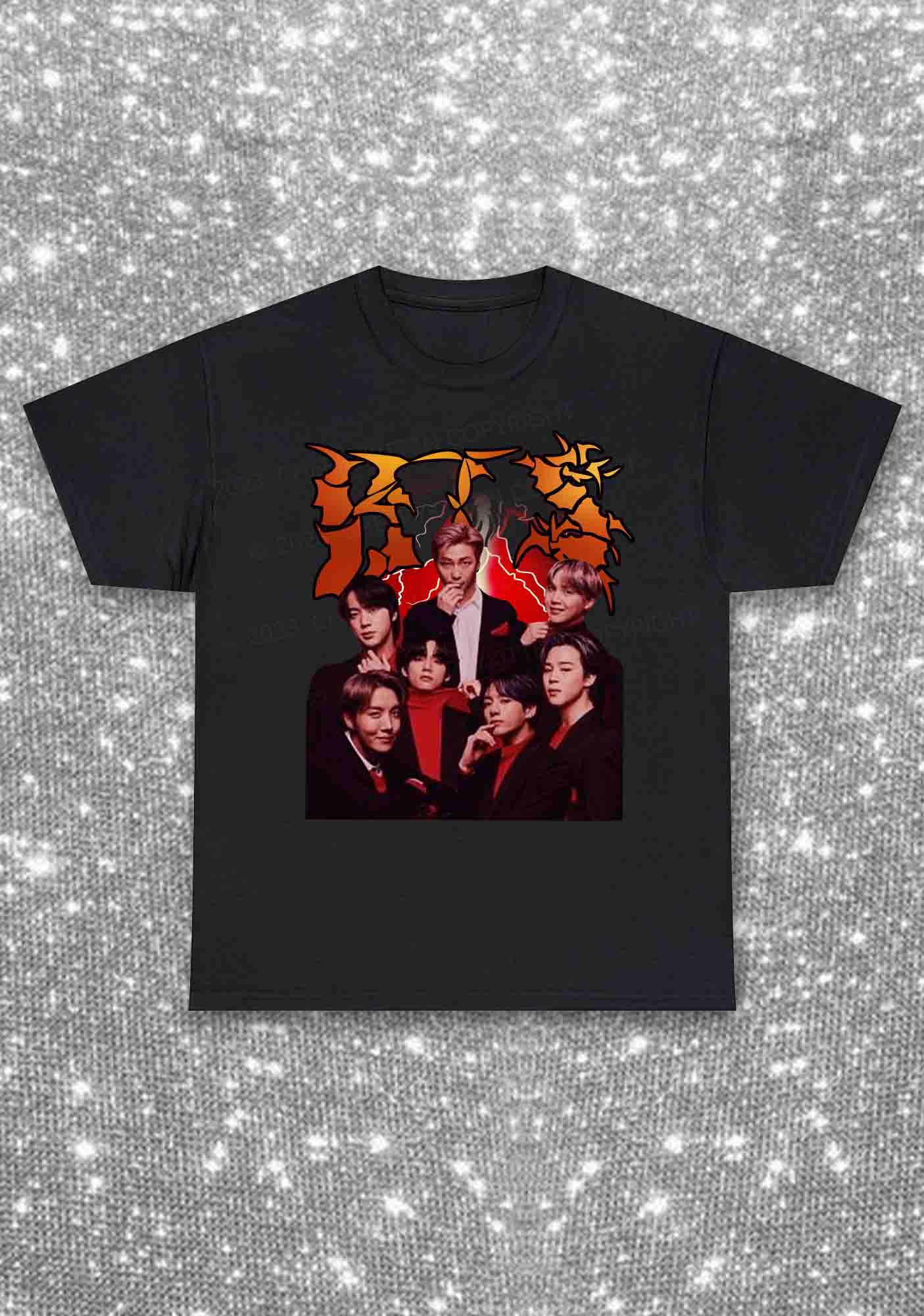 Bangtan Reacciones Kpop Y2K Chunky Shirt Cherrykitten