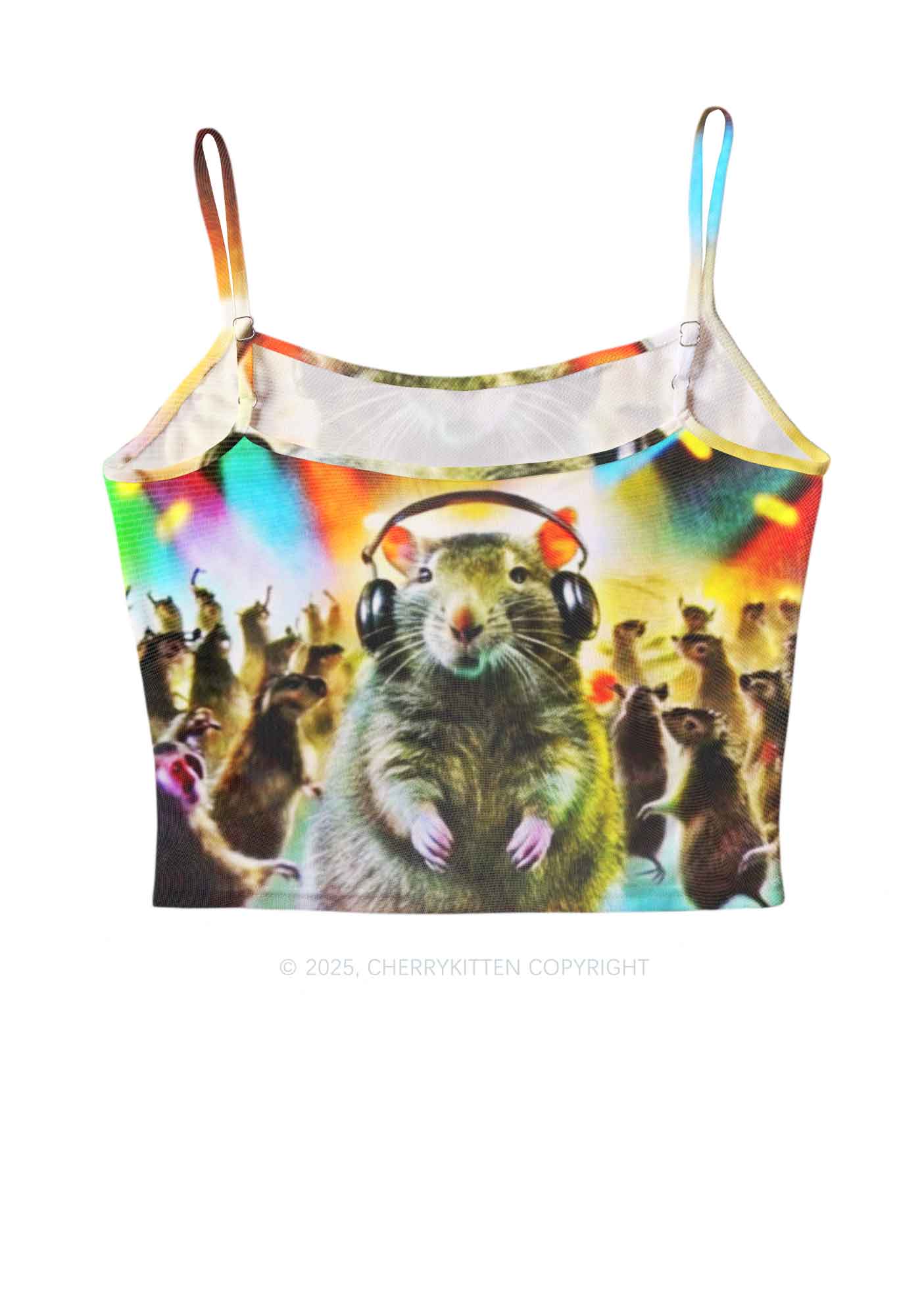 Rats Party Y2K Mesh Cami Tank Cherrykitten