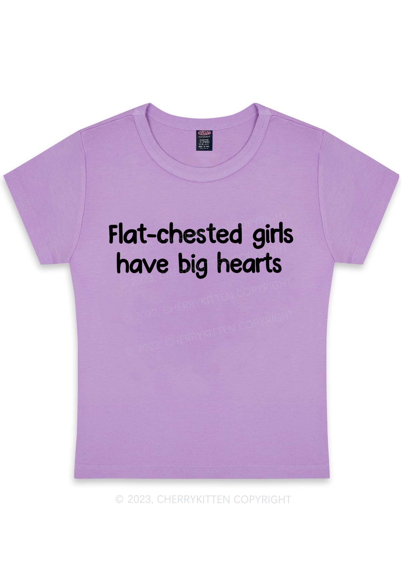 Curvy Flat Chested Girls Y2K Baby Tee Cherrykitten