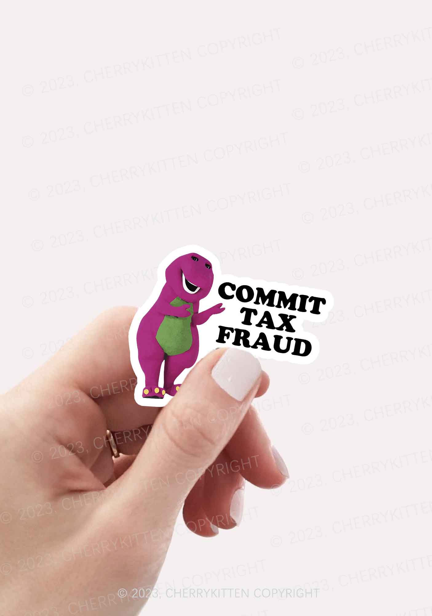 Commit Tax Fraud 1Pc Y2K Sticker Cherrykitten