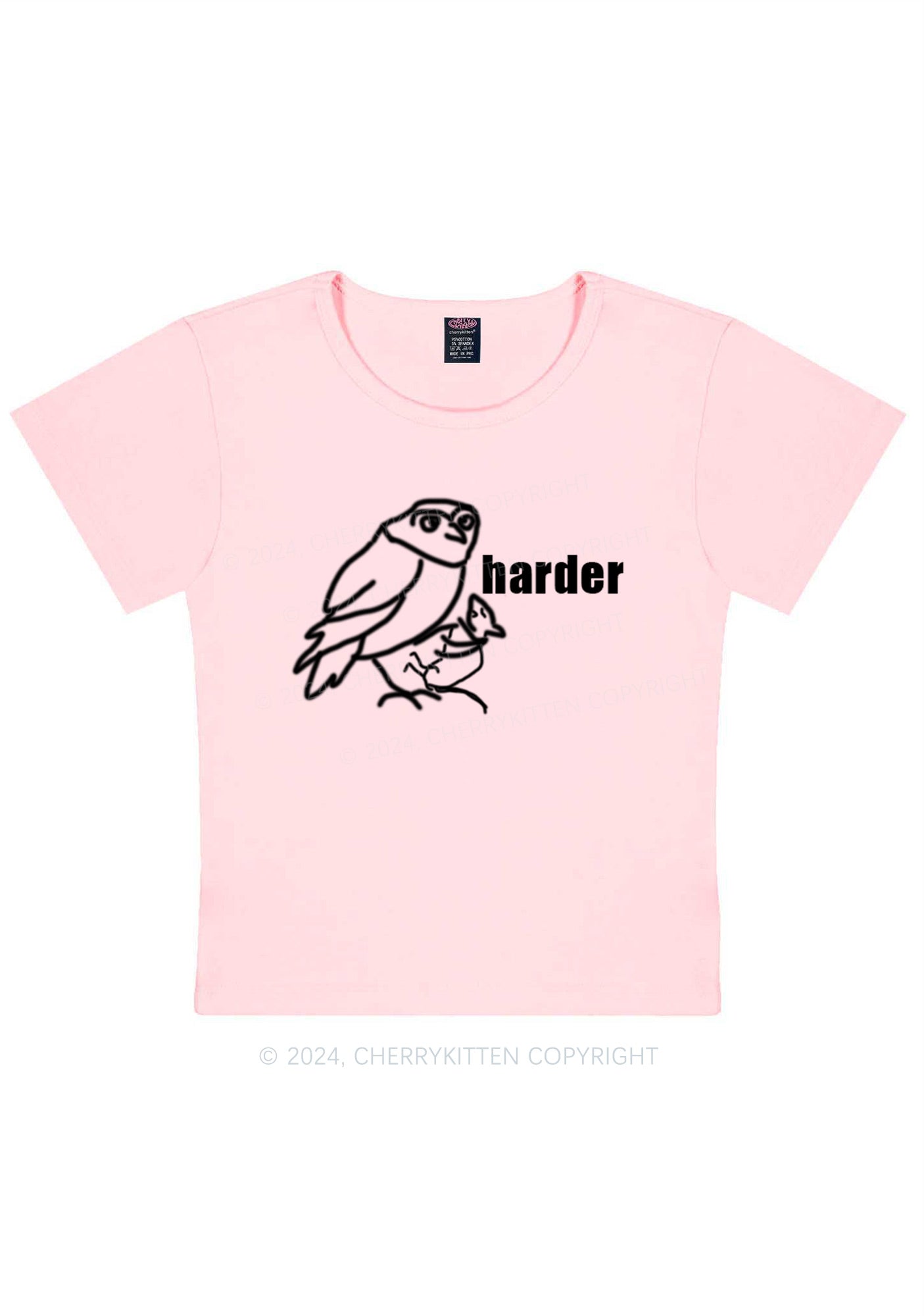 Rats Harder Y2K Baby Tee Cherrykitten