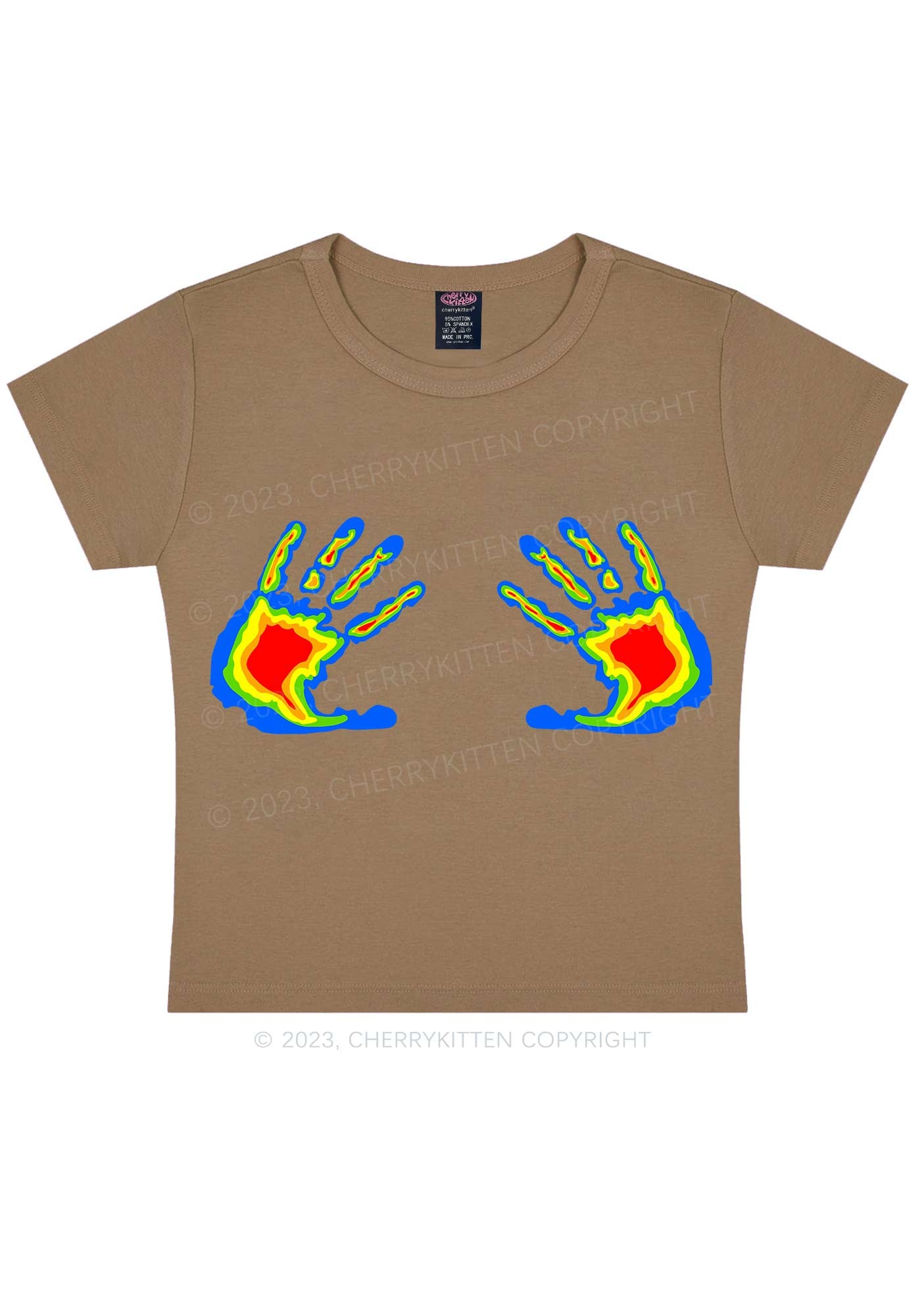 Thermal Hands Y2k Baby Tee