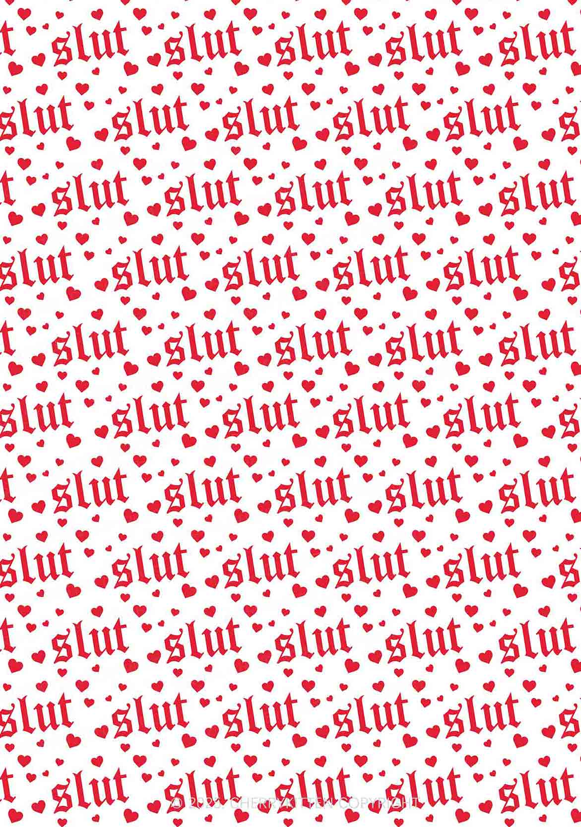 Slxt Red Heart Y2K Print Mini Layered Skirt Cherrykitten