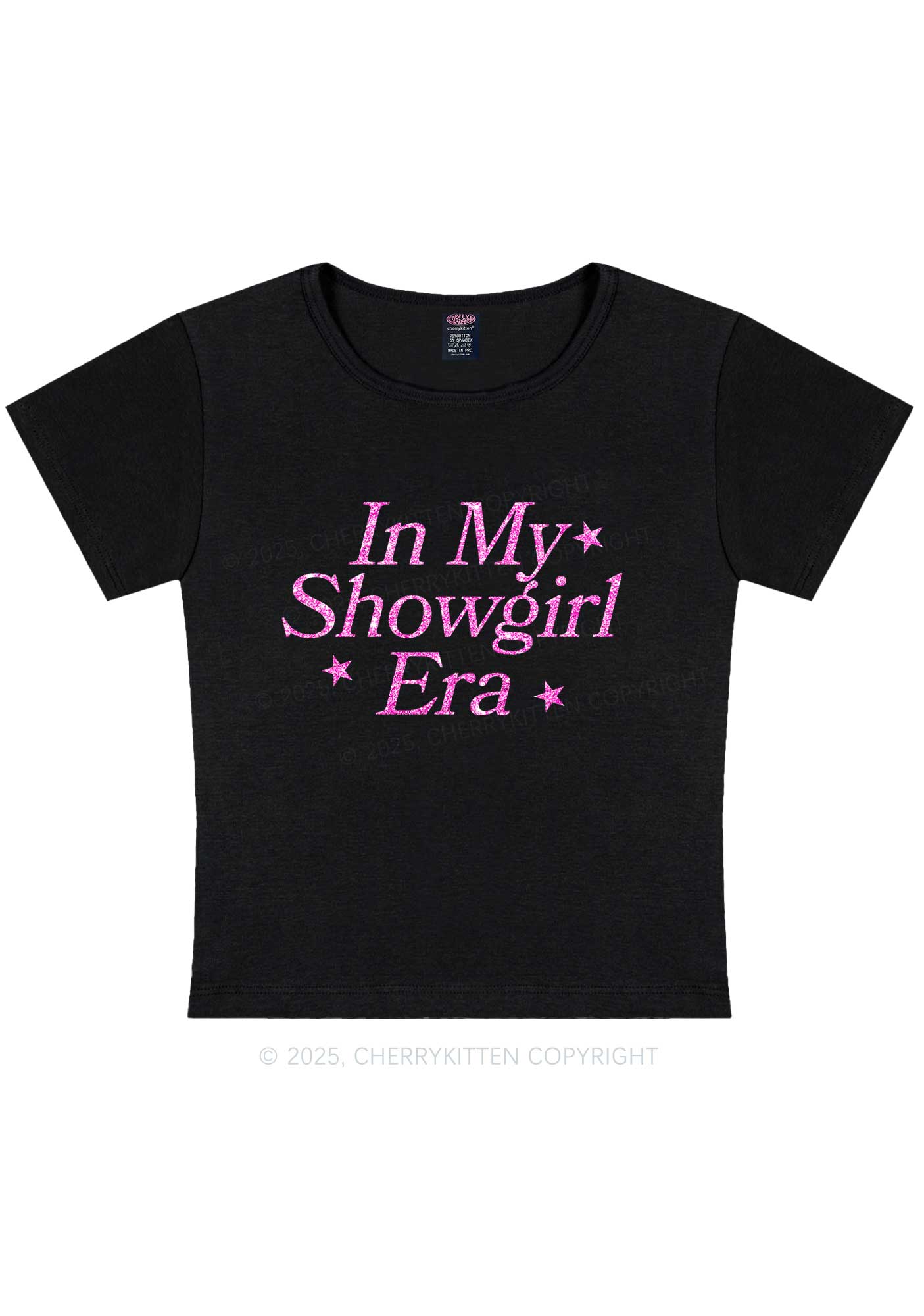 Glitter In My Era TS Y2K Baby Tee Cherrykitten