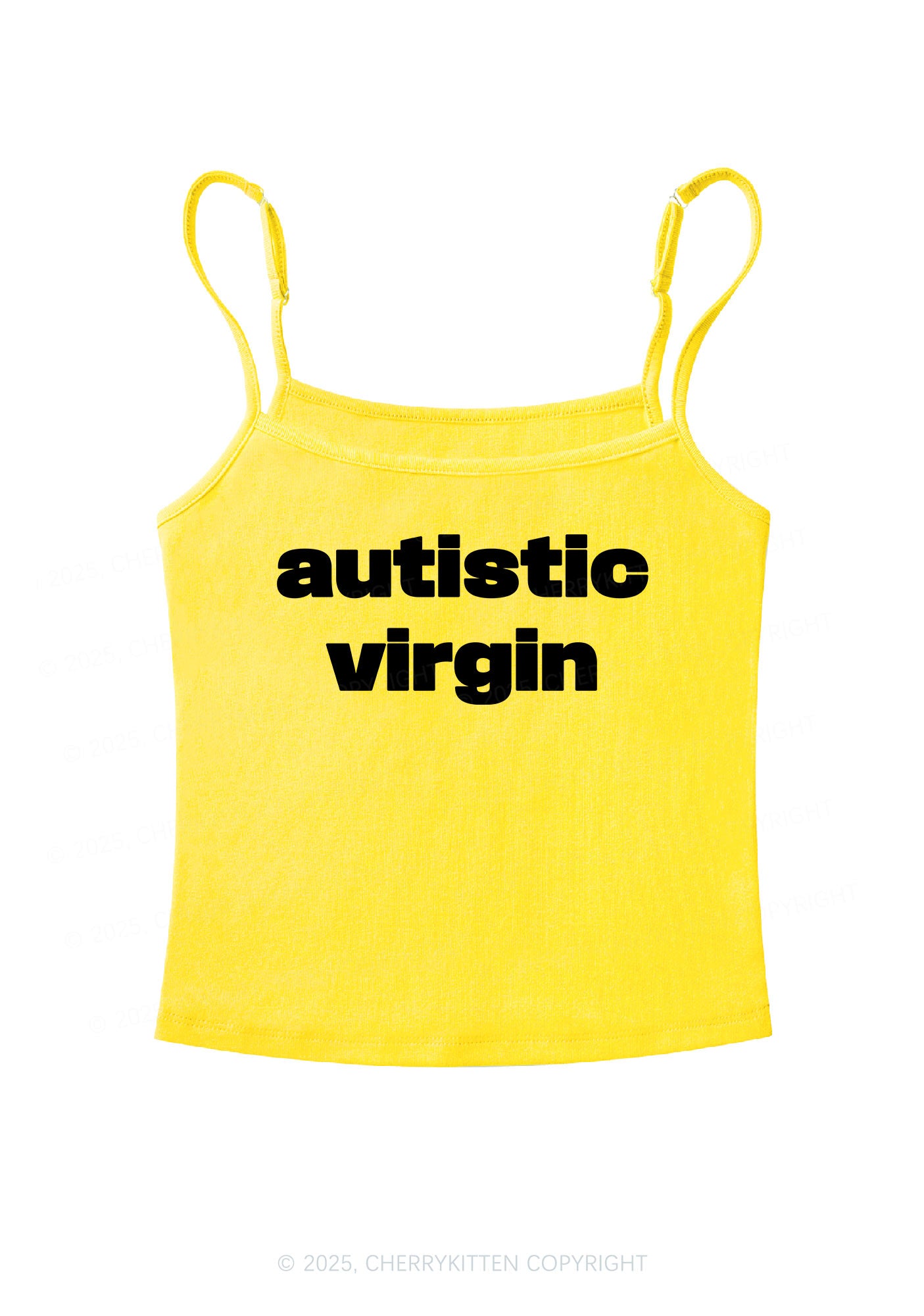 Autistic Virgin Y2K Spaghetti Strap Cami Cherrykitten