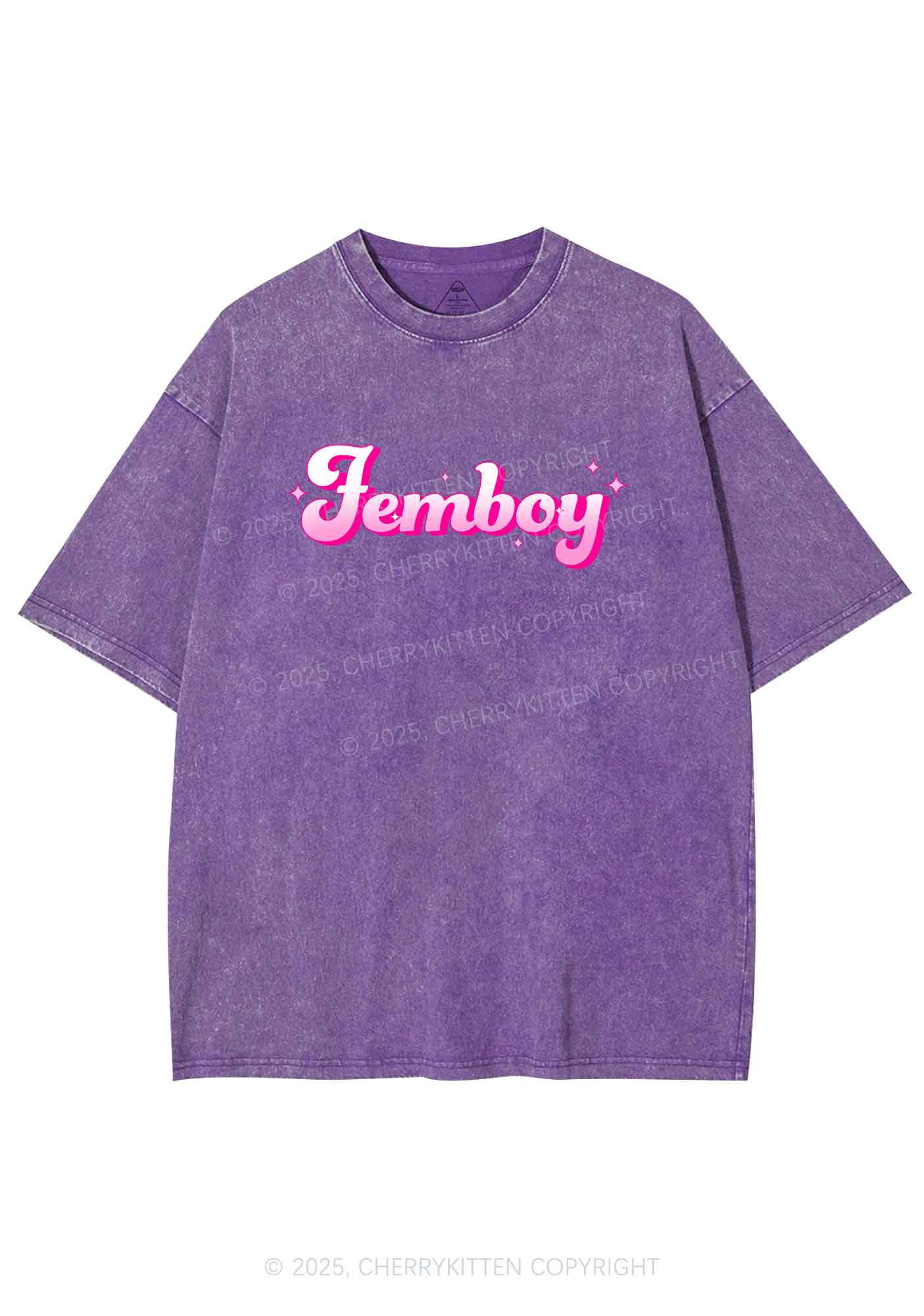Femboy Pride Y2K Shirts Washed Tee Cherrykitten