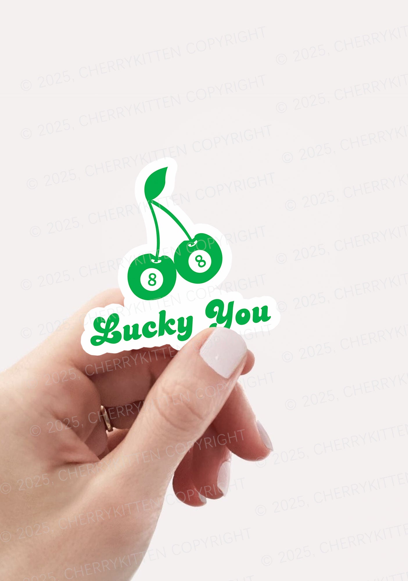 Lucky Eight St Patricks 1Pc Y2K Sticker Cherrykitten