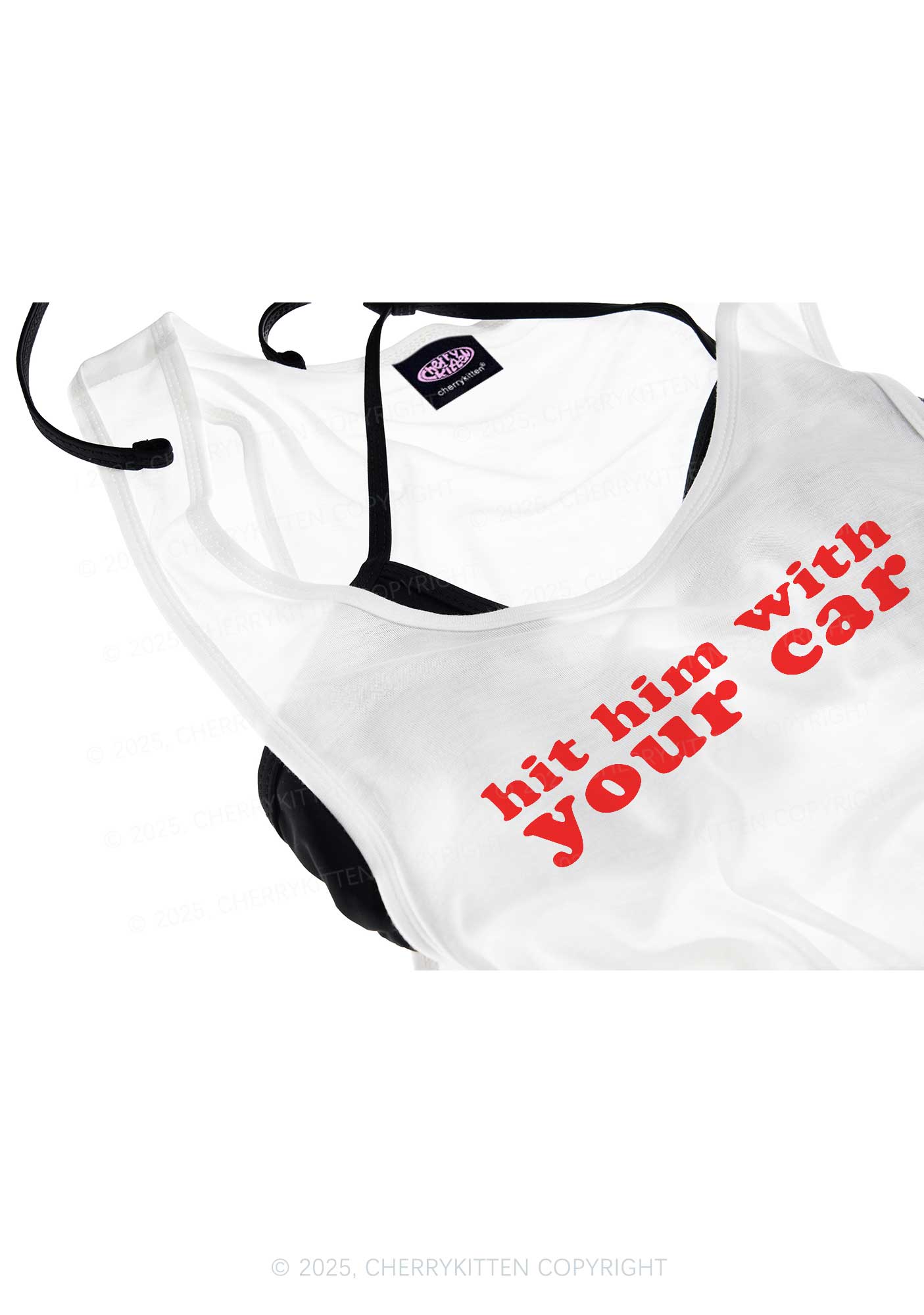 Hit Him Y2K Sheer Boyfriend Tank Cherrykitten