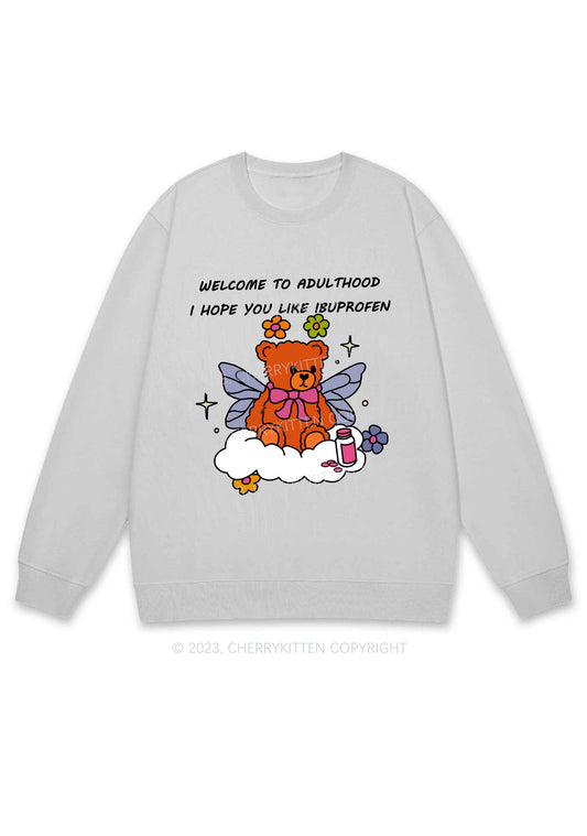 Welcome To Adulthood Y2K Sweatshirt Cherrykitten