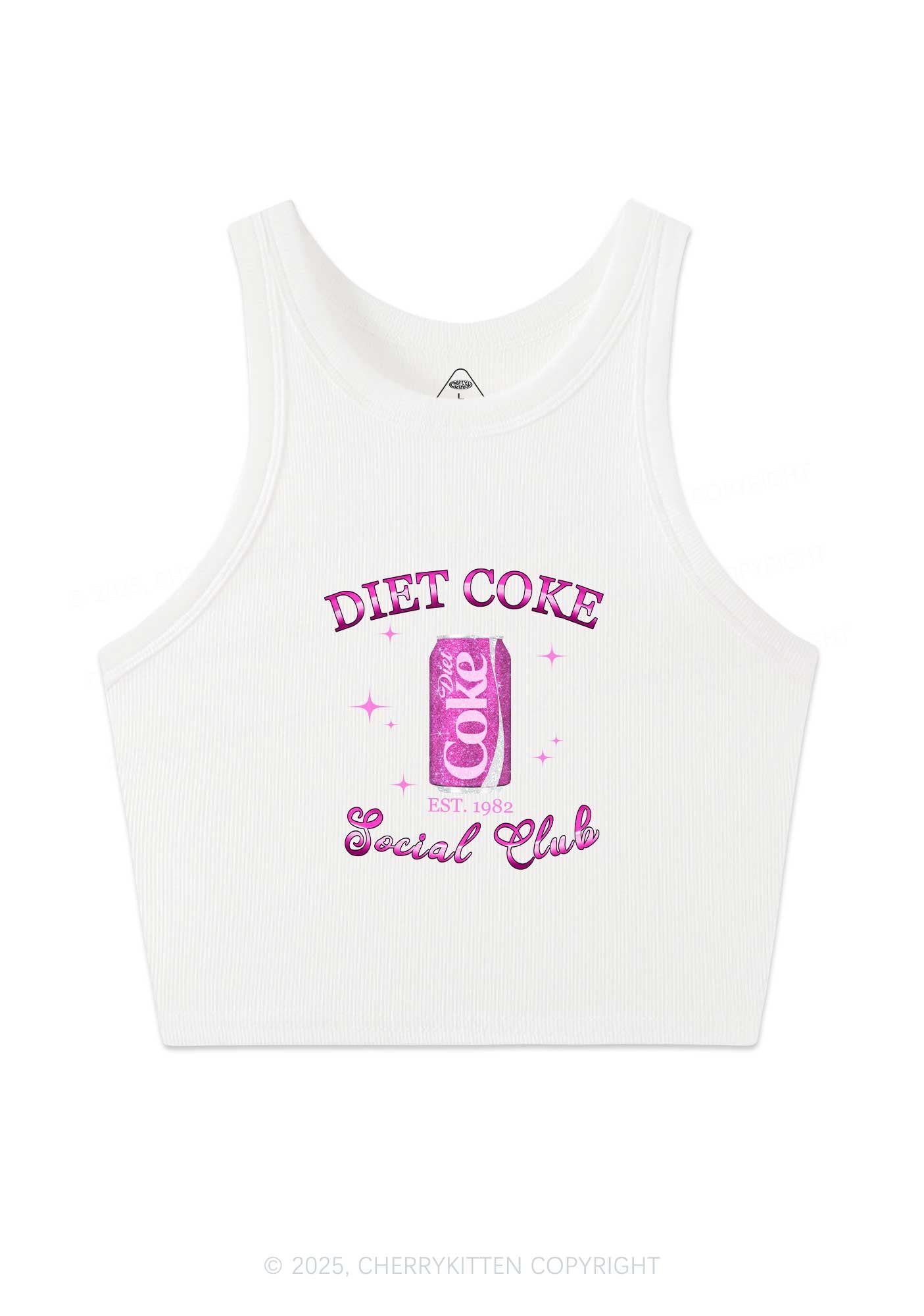 Diet Coke Social Club Y2K Crop Tank Top Cherrykitten