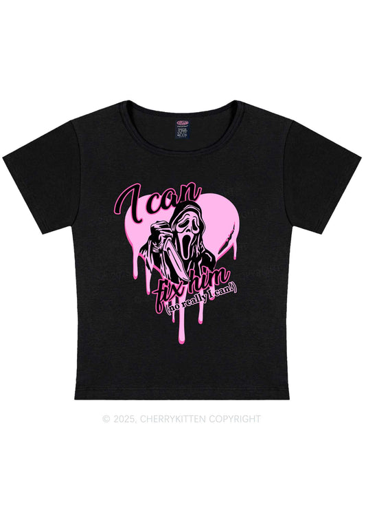 Halloween Ghost Fix Him Y2K Baby Tee Cherrykitten