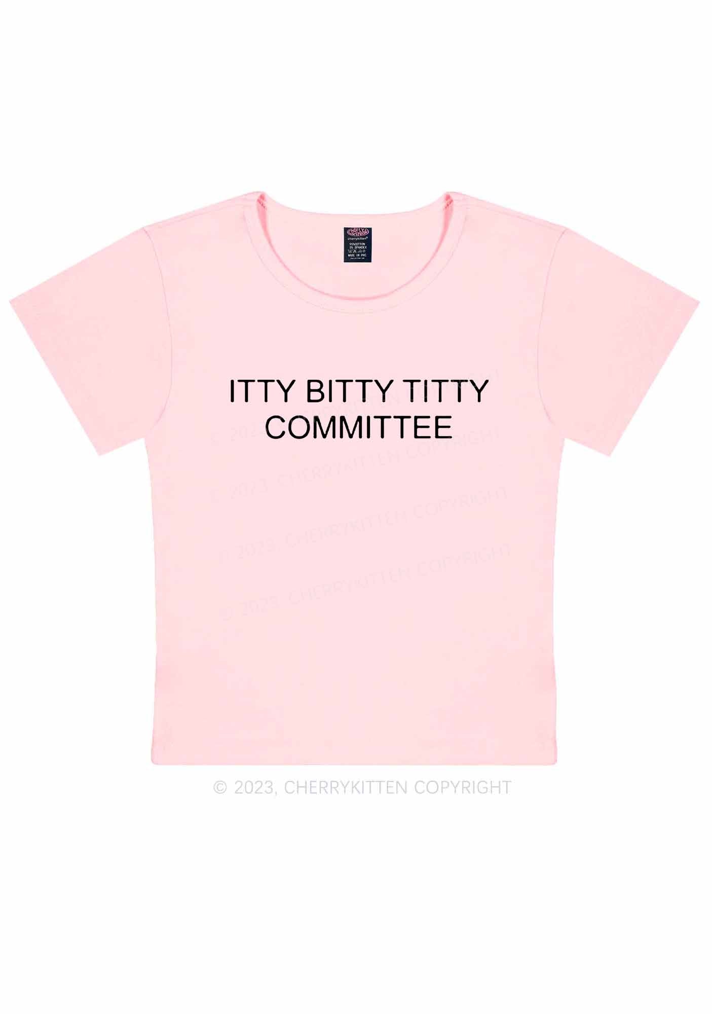 Itty Bitty Txtty Committee Y2K Baby Tee Cherrykitten