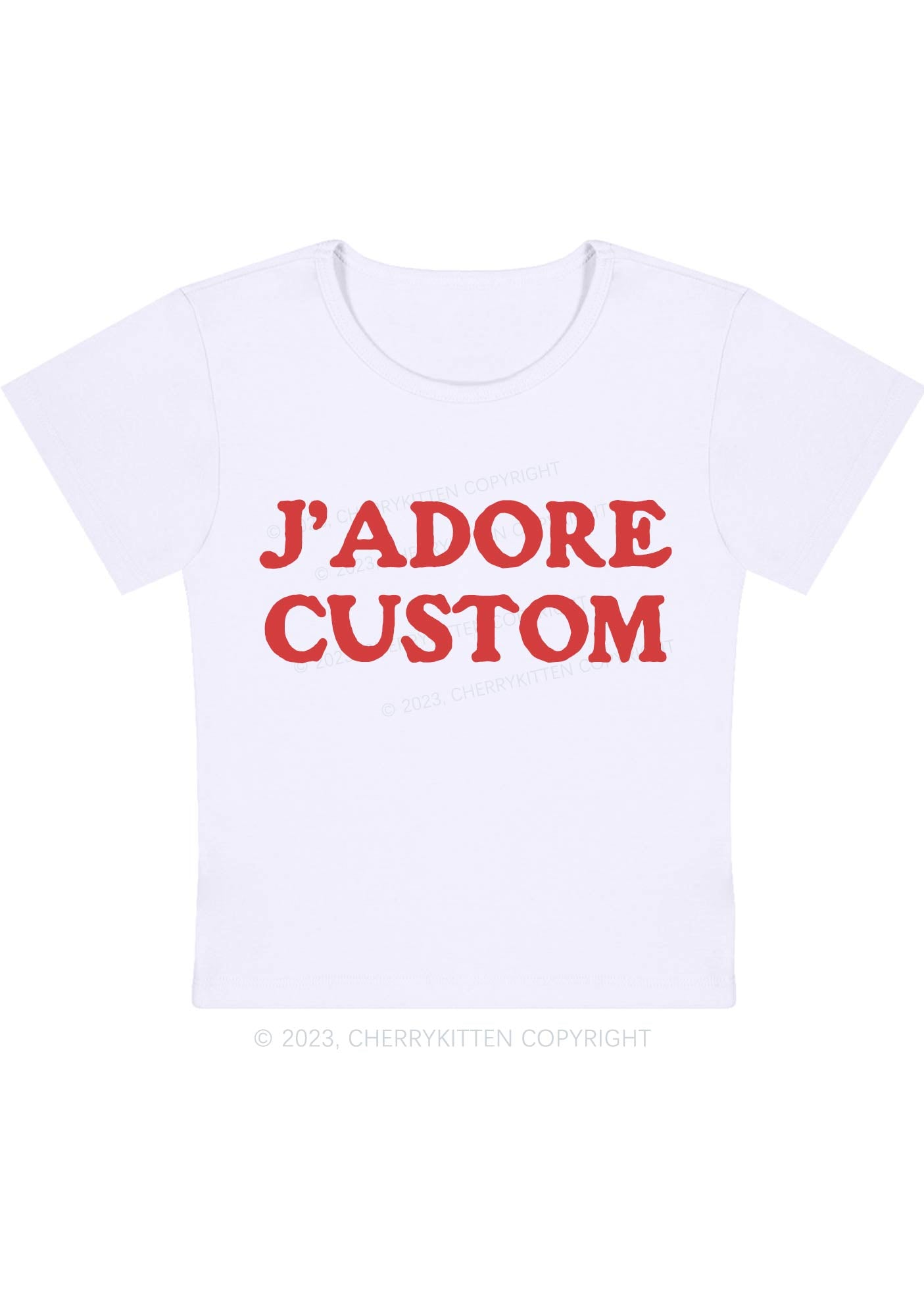 Curvy J'adore Custom Baby Tee Cherrykitten
