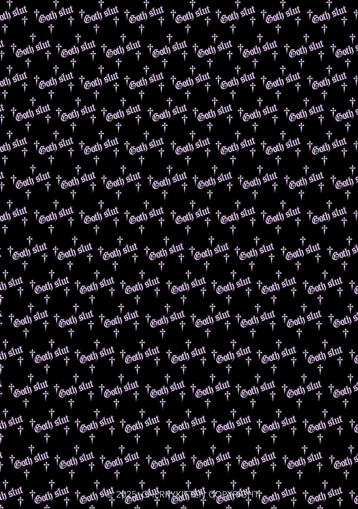 Halloween Pink Goth Slxt Y2K Print Long Sleeve Pajama Set Cherrykitten