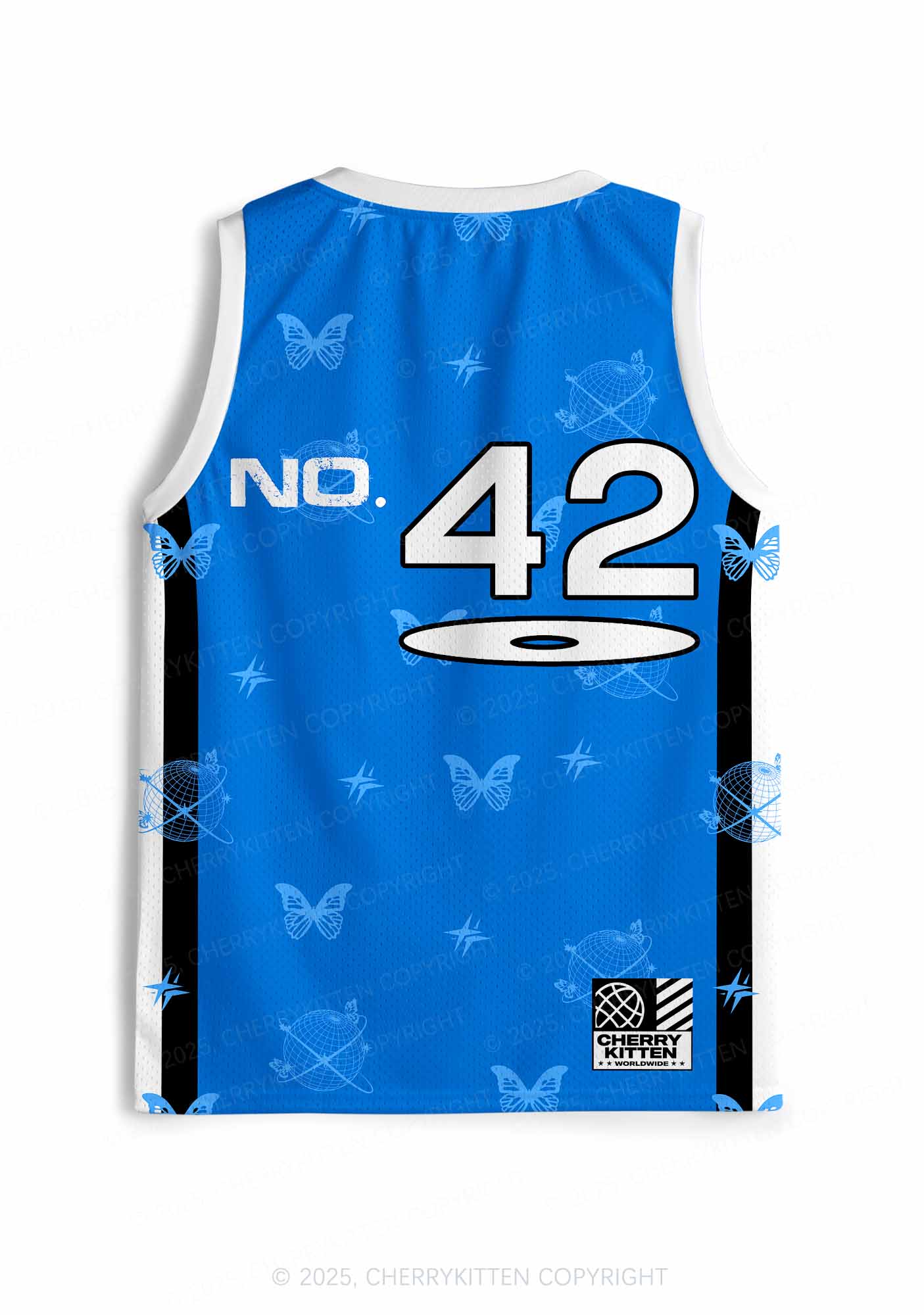 Custom Blue Techno Girls Y2K Sport Jersey Tank Cherrykitten